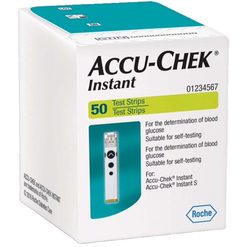 Accu-Chek Accu-Chek Instant Δοκιμαστικές Ταινίες Μέτρησης Σακχάρου 50 Τεμάχια