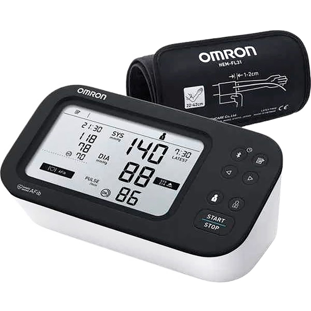 Omron Omron M7 Intelli IT AFib Automatic Upper Arm Blood Pressure Monitor Έξυπνο Πιεσόμετρο Μπράτσου με Λειτουργία Ανίχνευσης Κολπικής Μαρμαρυγής HEM-7380T1-EBK 1 Τεμάχιο