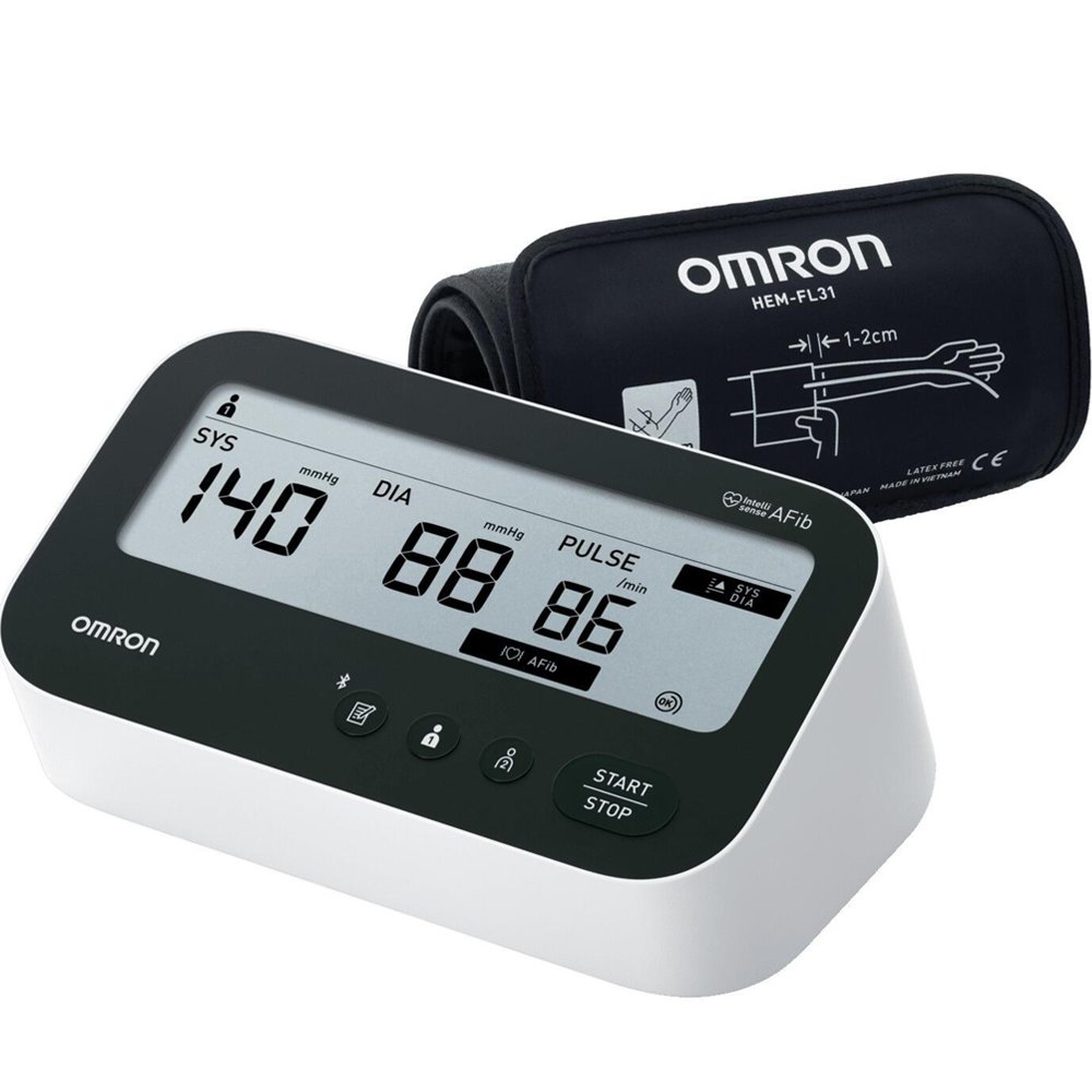 Omron M4 Connect AFib Blood Pressure Monitor Κωδ. HEM-7196T1-FLE Έξυπνο Πιεσόμετρου Μπράτσου με Λειτουργία Ανίχνευσης Κολπικής Μαρμαρυγής & Τεχνολογία Σύνδεσης Bluetooth με Κινητό 1 Τεμάχιο