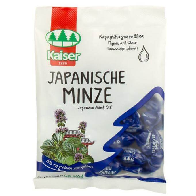 Kaiser – Japanese Mint oil Καραμέλες για τον Ερεθισμένο Λαιμό & τον Βήχα 60gr