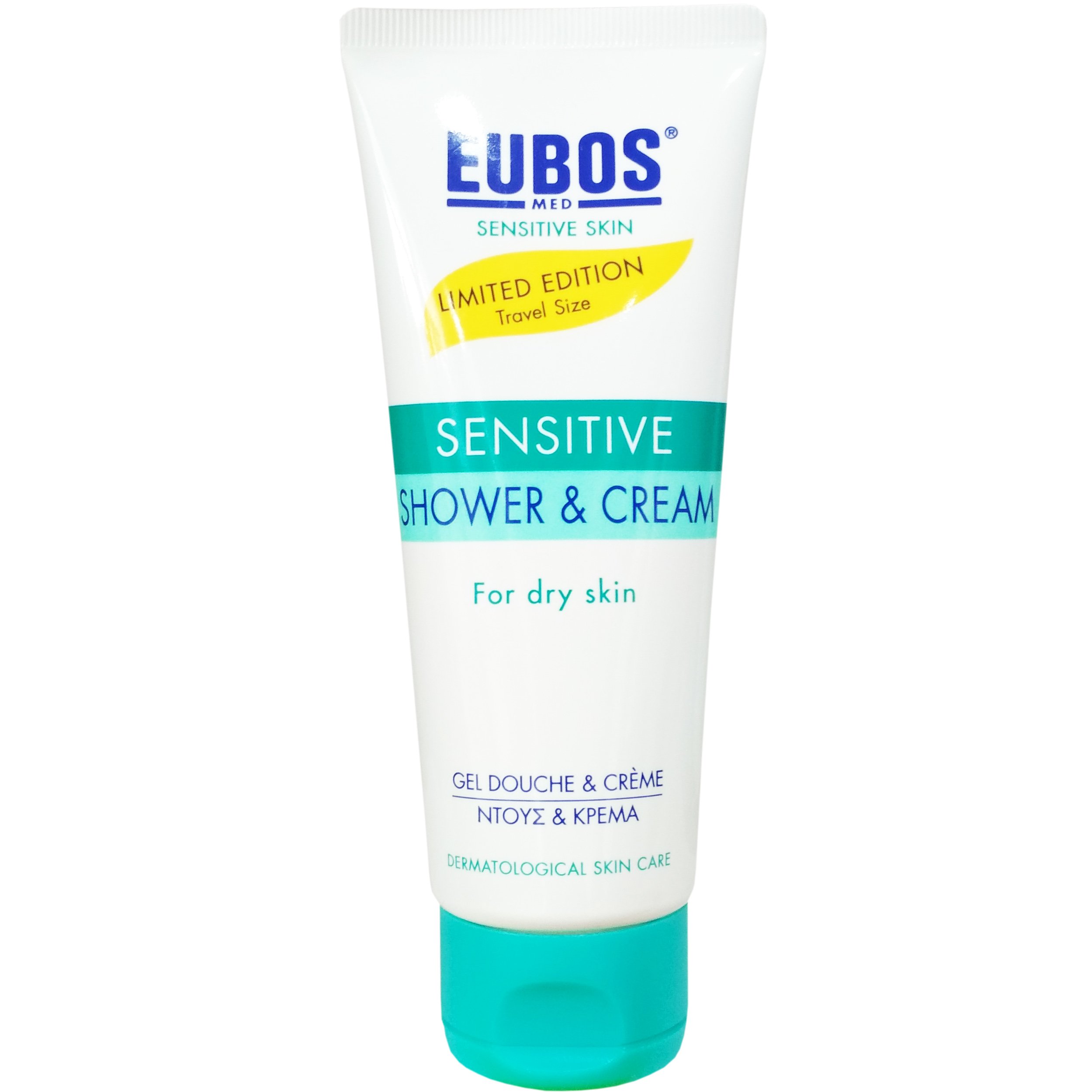 Eubos Sensitive Shower & Cream Travel Size Απαλός Καθαρισμός Σώματος Καθημερινής Χρήσης για Ξηρές Επιδερμίδες 100ml