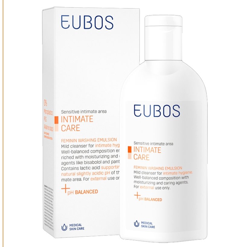 Eubos Feminin Liquid Washng Emulsion Απαλό Υγρό για τον Καθημερινό Καθαρισμό και την Περιποίηση της Ευαίσθητης Περιοχής 200ml