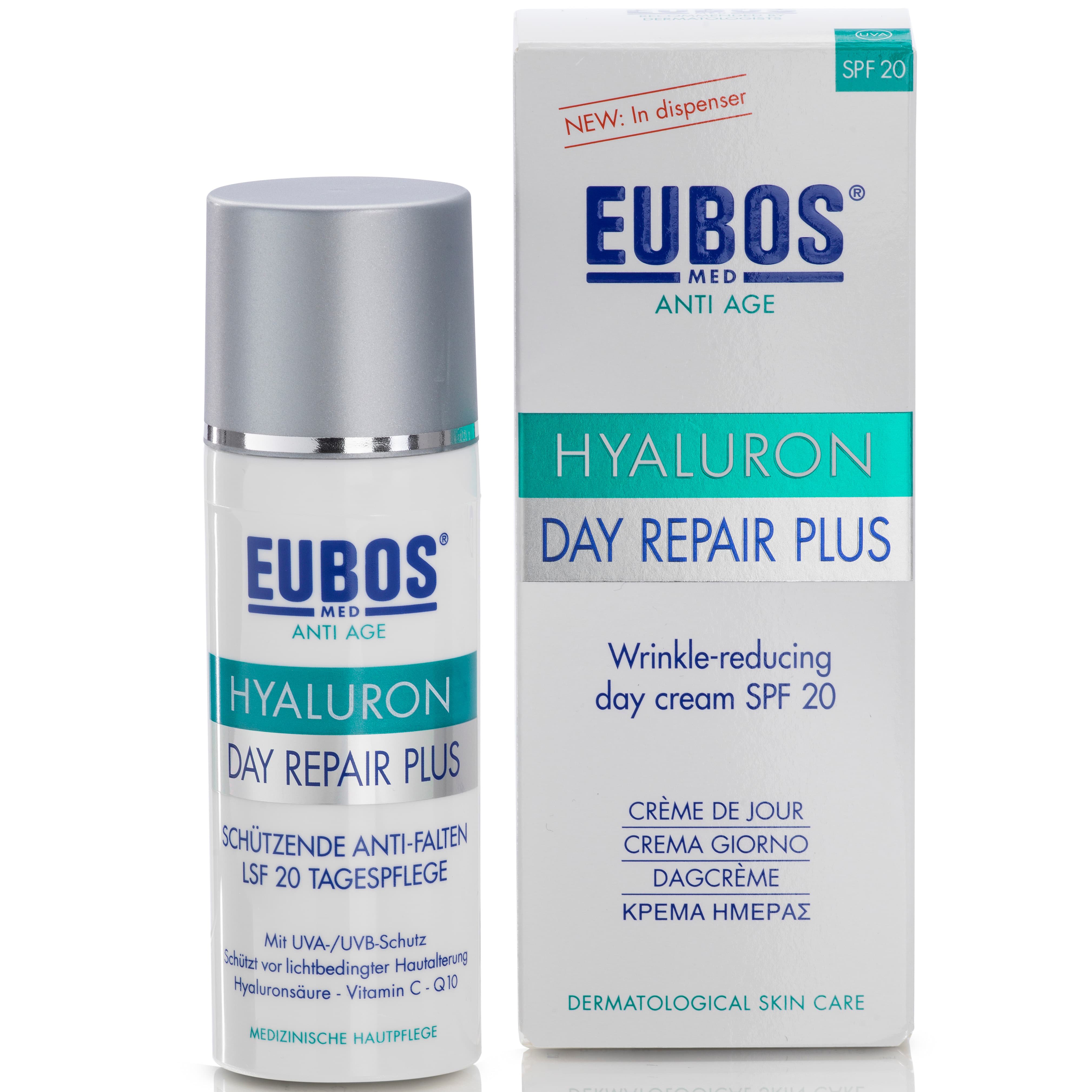Eubos Eubos Hyaluron Day Repair Plus Spf20 Κρέμα Ημέρας για Ολοκληρωμένη Φροντίδα της Επιδερμίδας με Ενεργή Σύνθεση Υαλουρονικού 50ml
