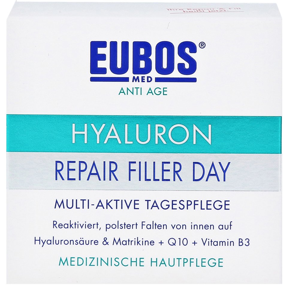 Eubos Sensitive Hyaluron Repair Filler Day Creme Κρέμα Εντατικής Φροντίδας Κατά των Ρυτίδων με Υαλουρονικό Οξύ 50ml