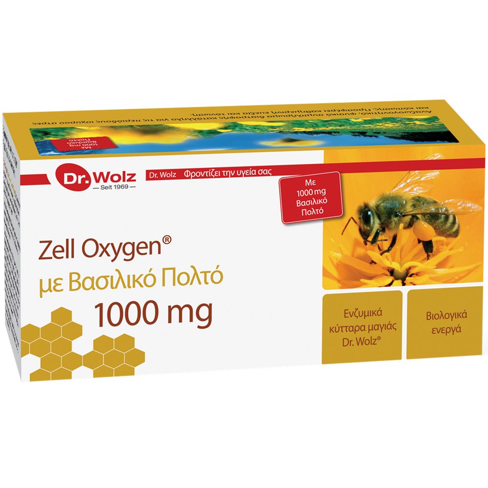 Power Health Dr. Woltz Zell Oxygen & Royal Jelly 1000mg Συμπλήρωμα Διατροφής με Βασιλικό Πολτό, Ενζυμικά Κύτταρα Μαγιάς & Βιταμίνες για Ενίσχυση του Ανοσοποιητικού, Ενέργεια & Τόνωση 280ml (14x20ml)