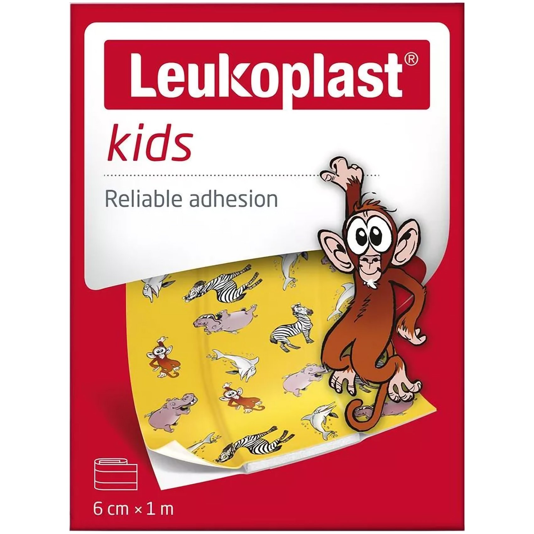 Leukoplast Kids Zoo Strip 6cm x 1m Παιδικό Αυτοκόλλητο Επίθεμα για Μικροτραυματισμούς 1 Τεμάχιο