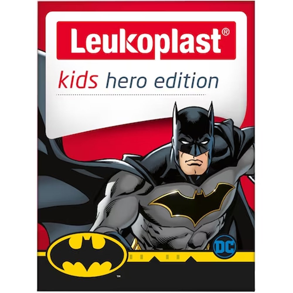 Leukoplast Kids Hero Edition Batman Strips Παιδικά Αυτοκόλλητα Επιθέματα για Μικροτραυματισμούς με τον Batman 2 Μεγέθη, 12 Τεμάχια