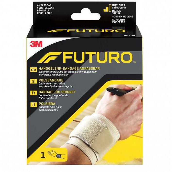 3M Futuro Wrap Around Wrist Support Περικάρπιο Κατασκευασμένο από Συμπιεστικό Ύφασμα One Size 1 Τεμάχιο