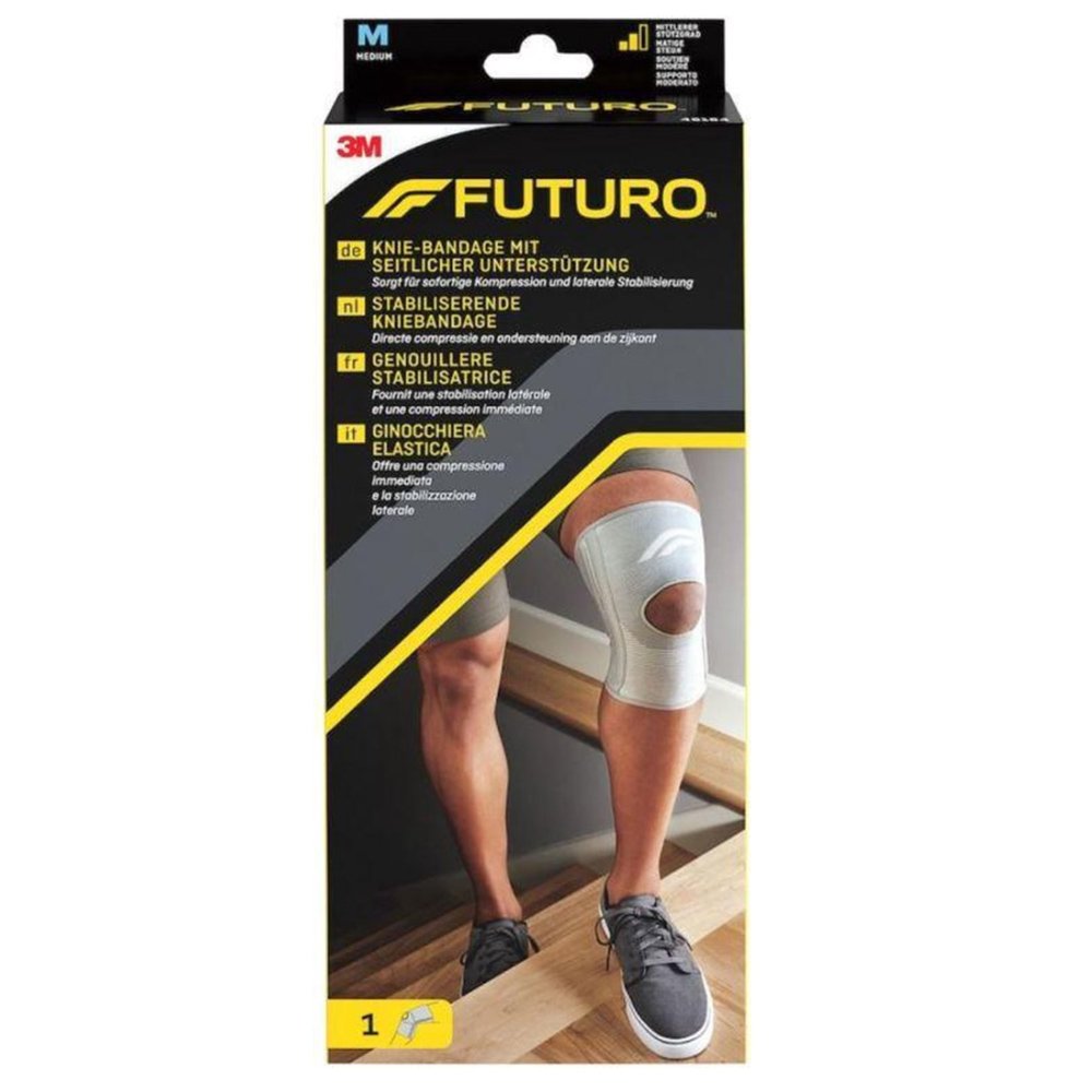Futuro Comfort Knee Support with Stabilizers 46164 Medium Ελαστική Επιγονατίδα με Σύστημα Στήριξης 1 Τεμάχιο
