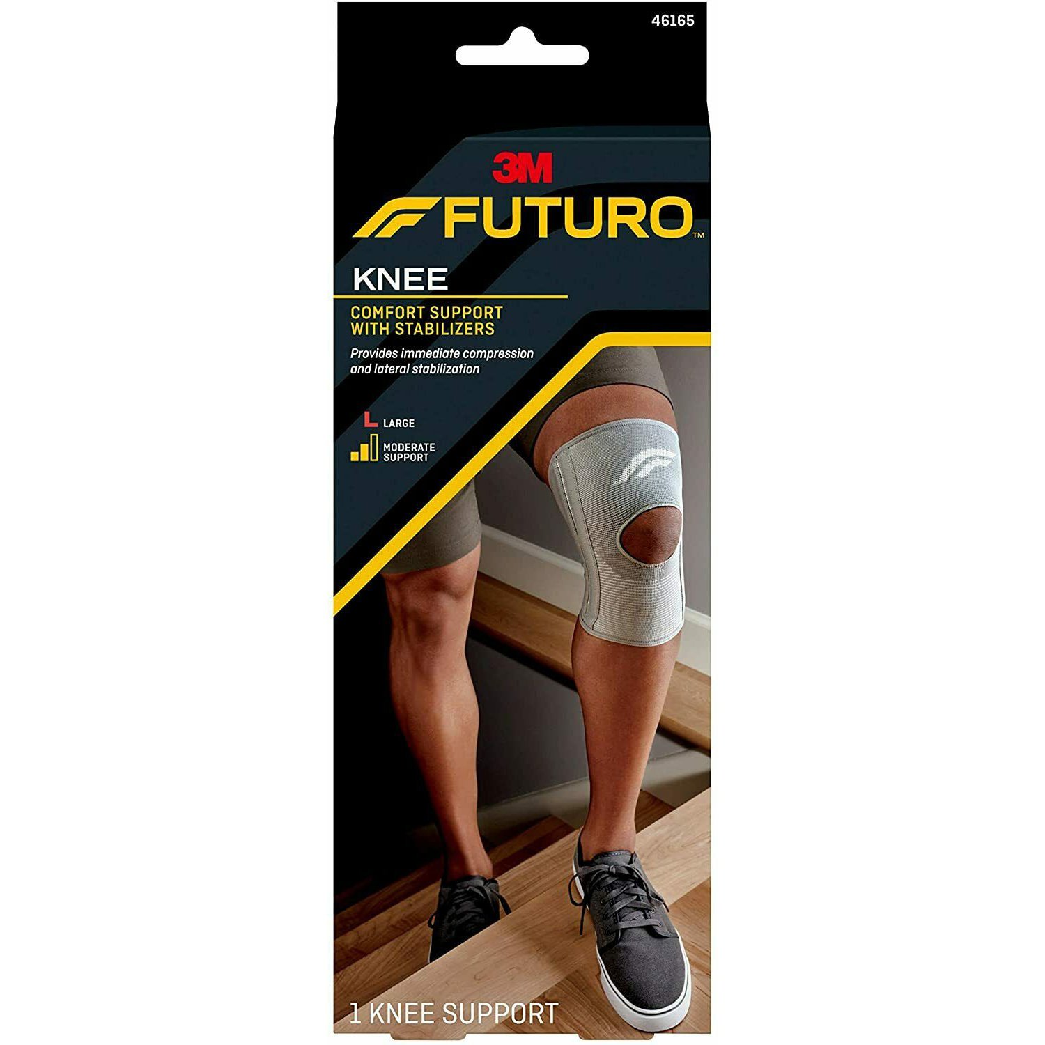 Futuro Comfort Knee Support with Stabilizers 46165 Large Επιγονατίδα Ελαστική 1 Τεμάχιο