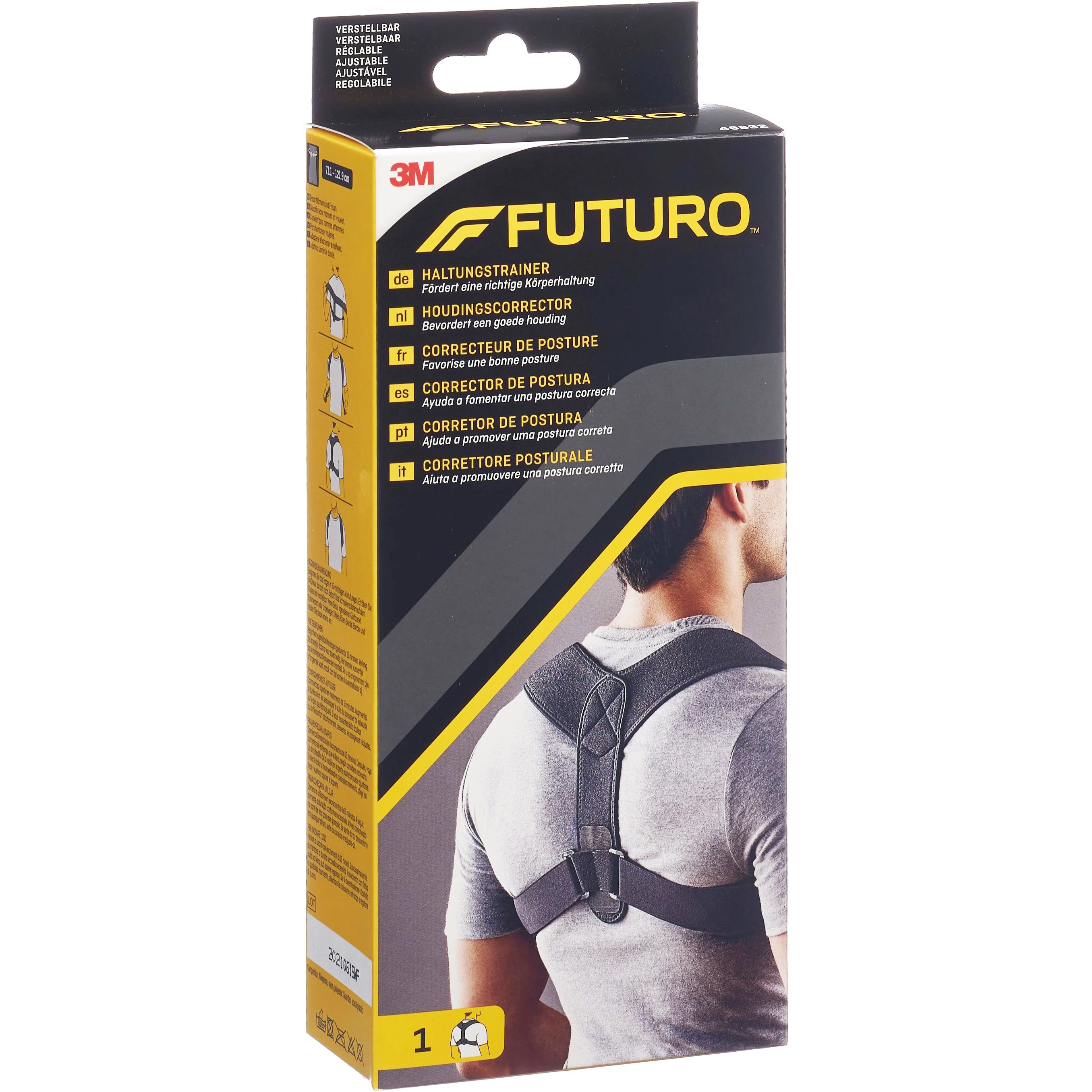 FUTURO 3M Futuro Ρυθμιζόμενος Ιμάντας Πλάτης για την Σωστή Στάση του Σώματος 46832 One Size 1 Τεμάχιο