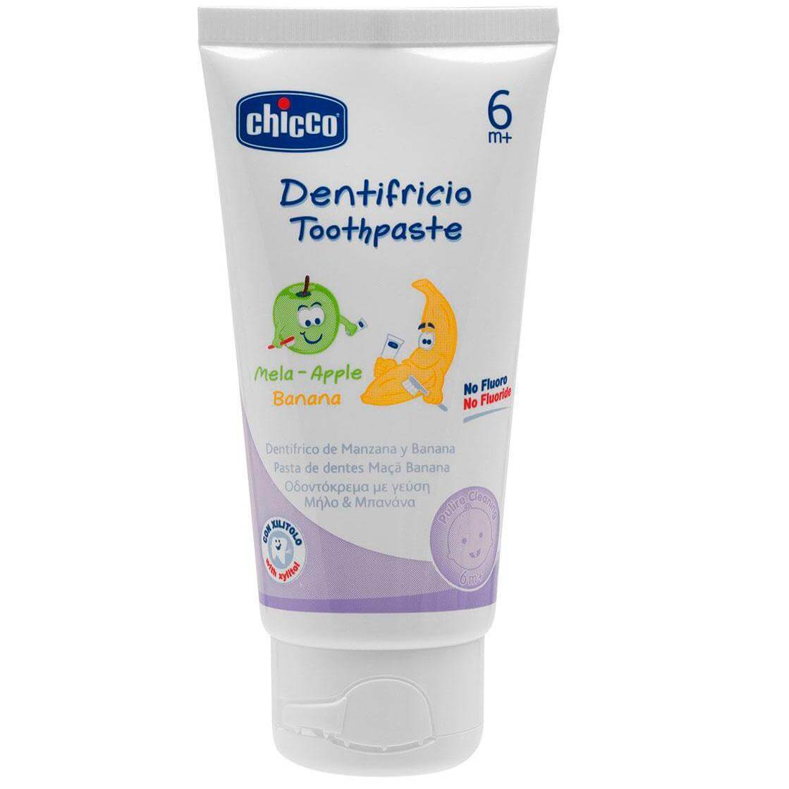 Chicco Οδοντόκρεμα Από 6 Μηνών με Γεύση Μήλο & Μπανάνα 50 ml