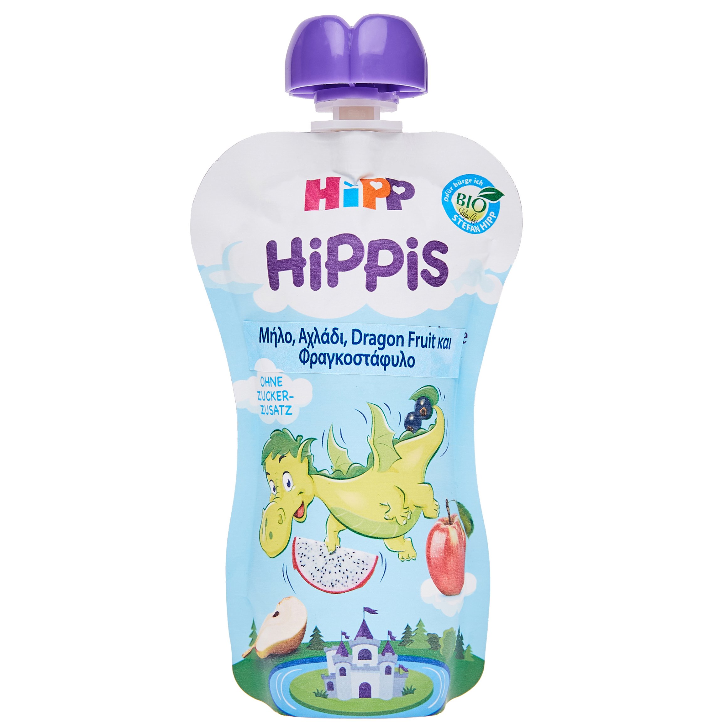 Hipp Hippis Φρουτοπολτός με Μήλο, Αχλάδι, Dragon Fruit & Φραγκοστάφυλο 100gr
