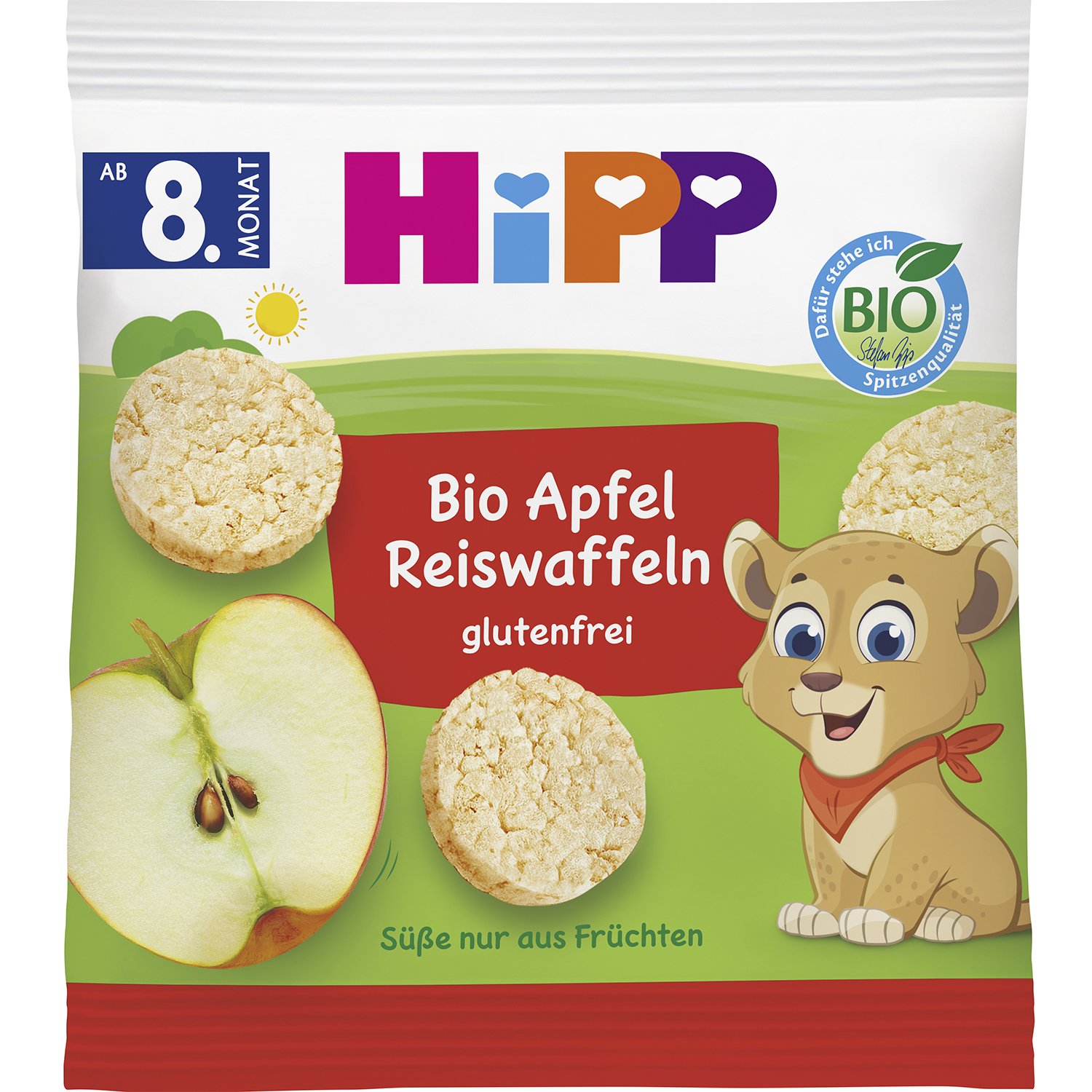 Hipp Bio Organic Kids' Crispy Apple Rice Wafers 8m+, Βιολογικά Τραγανά Ρυζογκοφρετάκια με Μήλο για Παιδιά από 8 Μηνών 30g