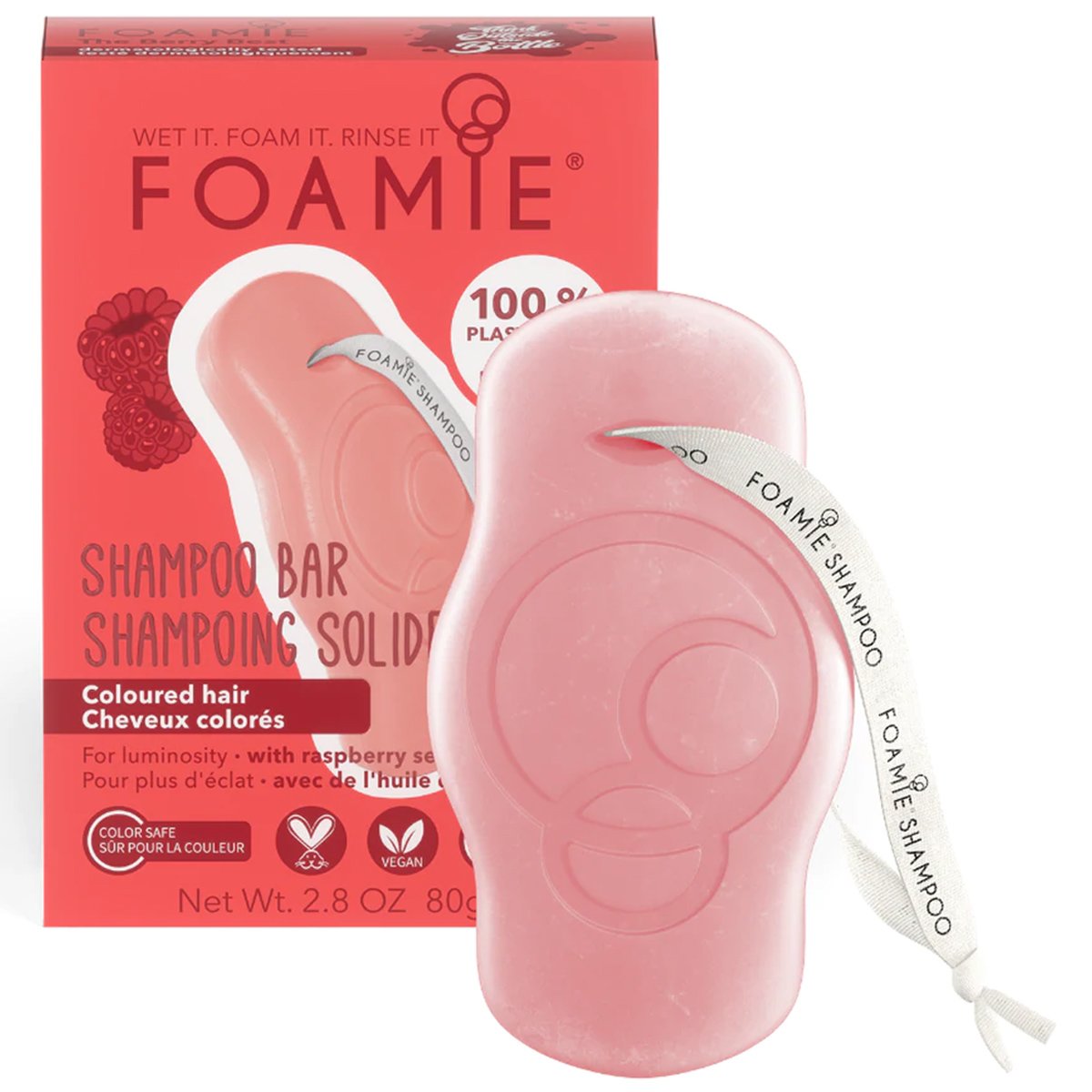 Foamie The Berry Best Shampoo Bar Luminocity of Coloured Hair Μπάρα Καθαρισμού με Εκχύλισμα Από Σπόρους Βατόμουρου για Ενίσχυση της Λάμψης στα Βαμμένα Μαλλιά 80g