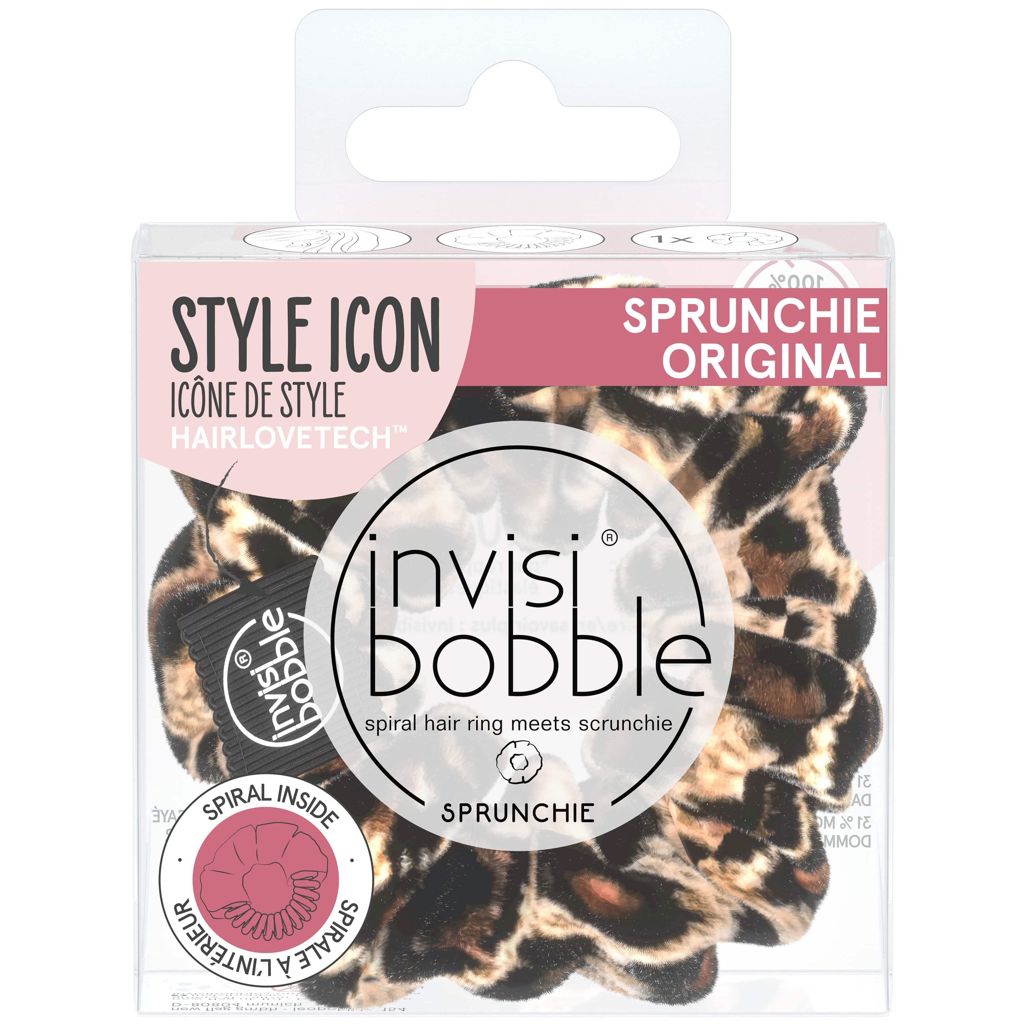 Invisibobble Hair Ring Sprunchie Purrfection Λαστιχάκι Μαλλιών με Υφασμάτινη Επένδυση για Απόλυτο Κράτημα & Στυλ 1 Τεμάχιο