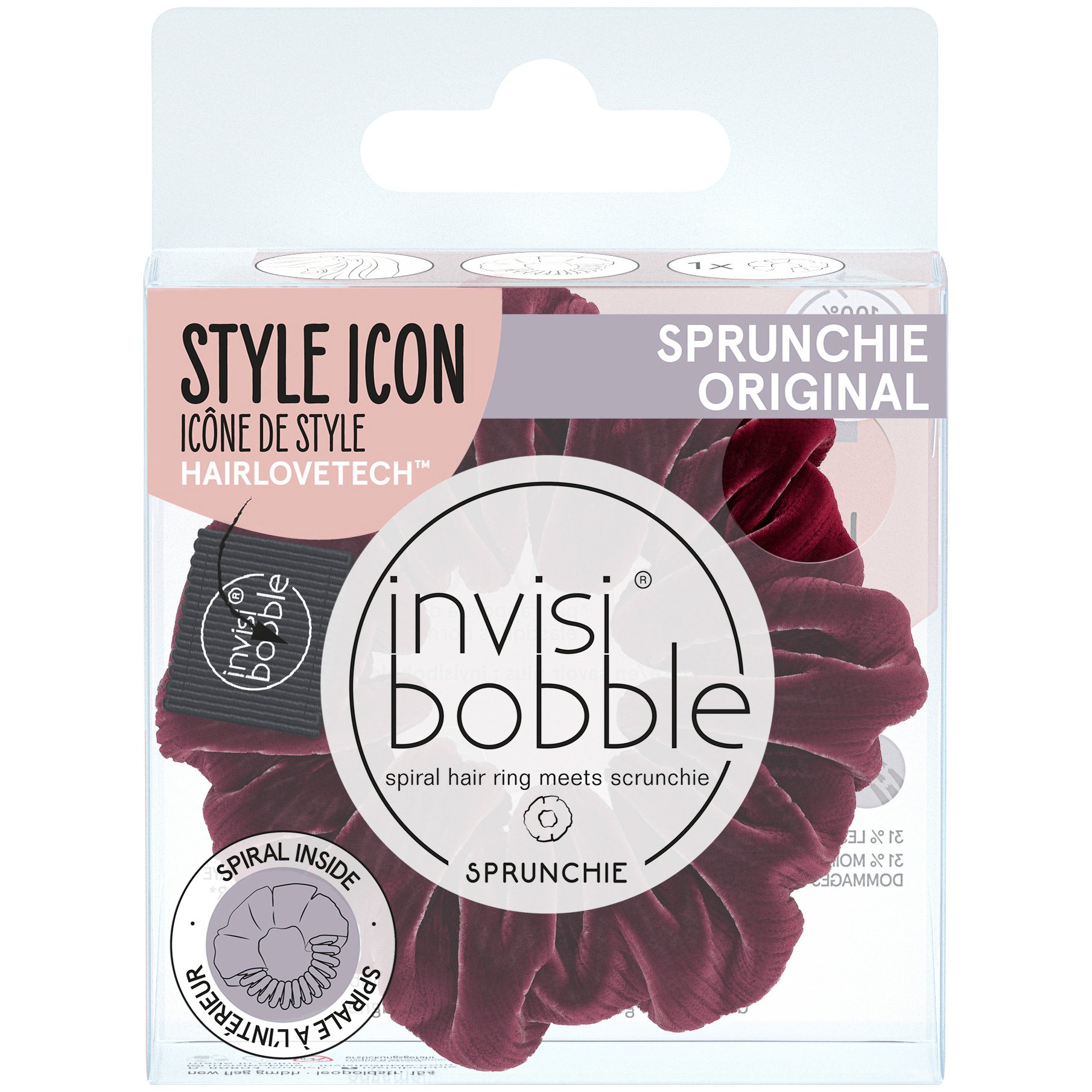 Invisibobble Sprunchie Red Wine is Fine Λαστιχάκι Μαλλιών με Βελούδινη Υφή 1 Τεμάχιο