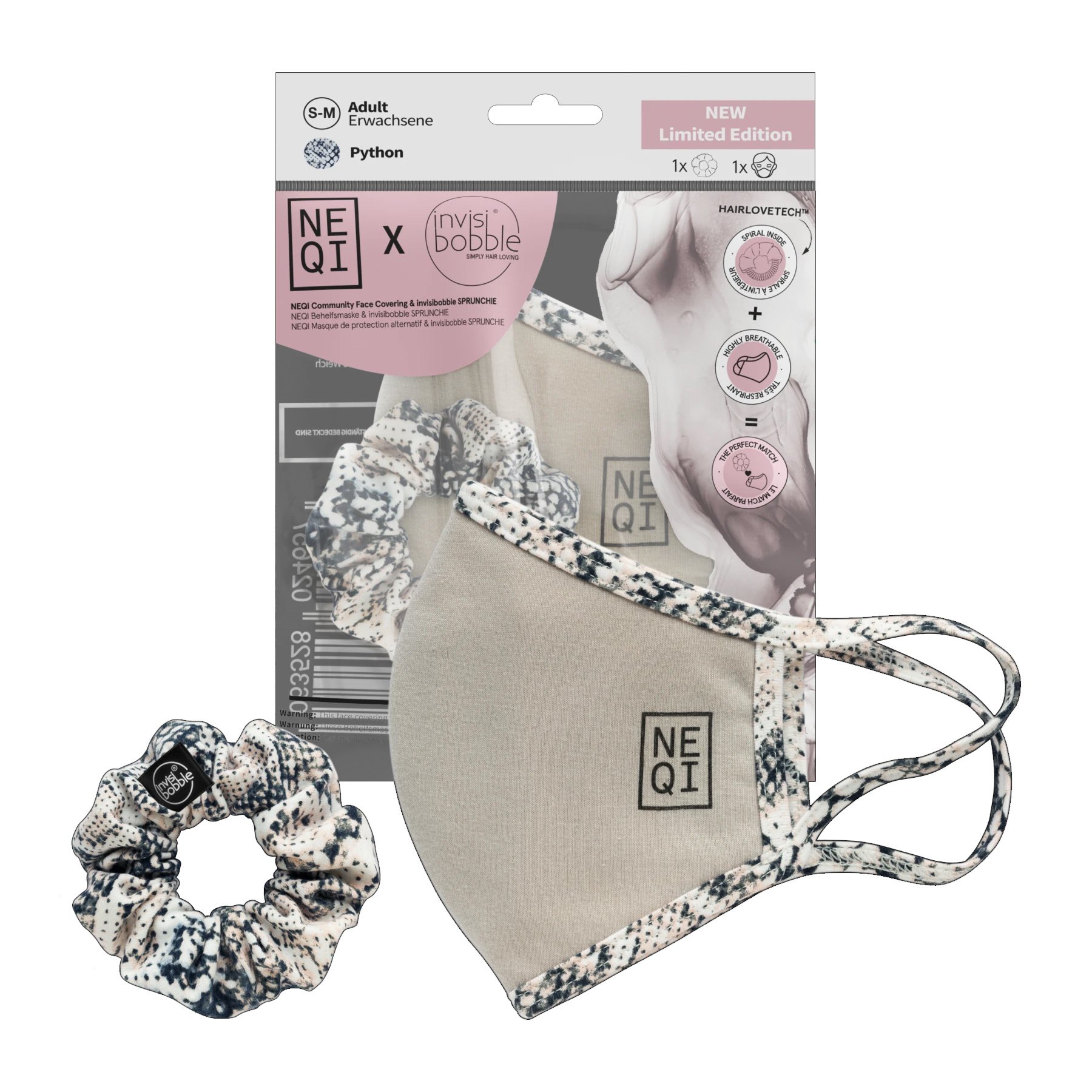 Invisibobble Promo Sprunchie Python 1 Τεμάχιο & Neqi Face Mask Python 1