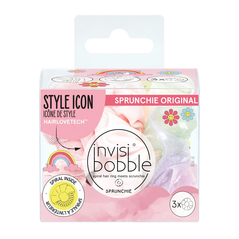 Invisibobble Sprunchie Trio Retro Dreamin Macaron 3 Τεμάχια