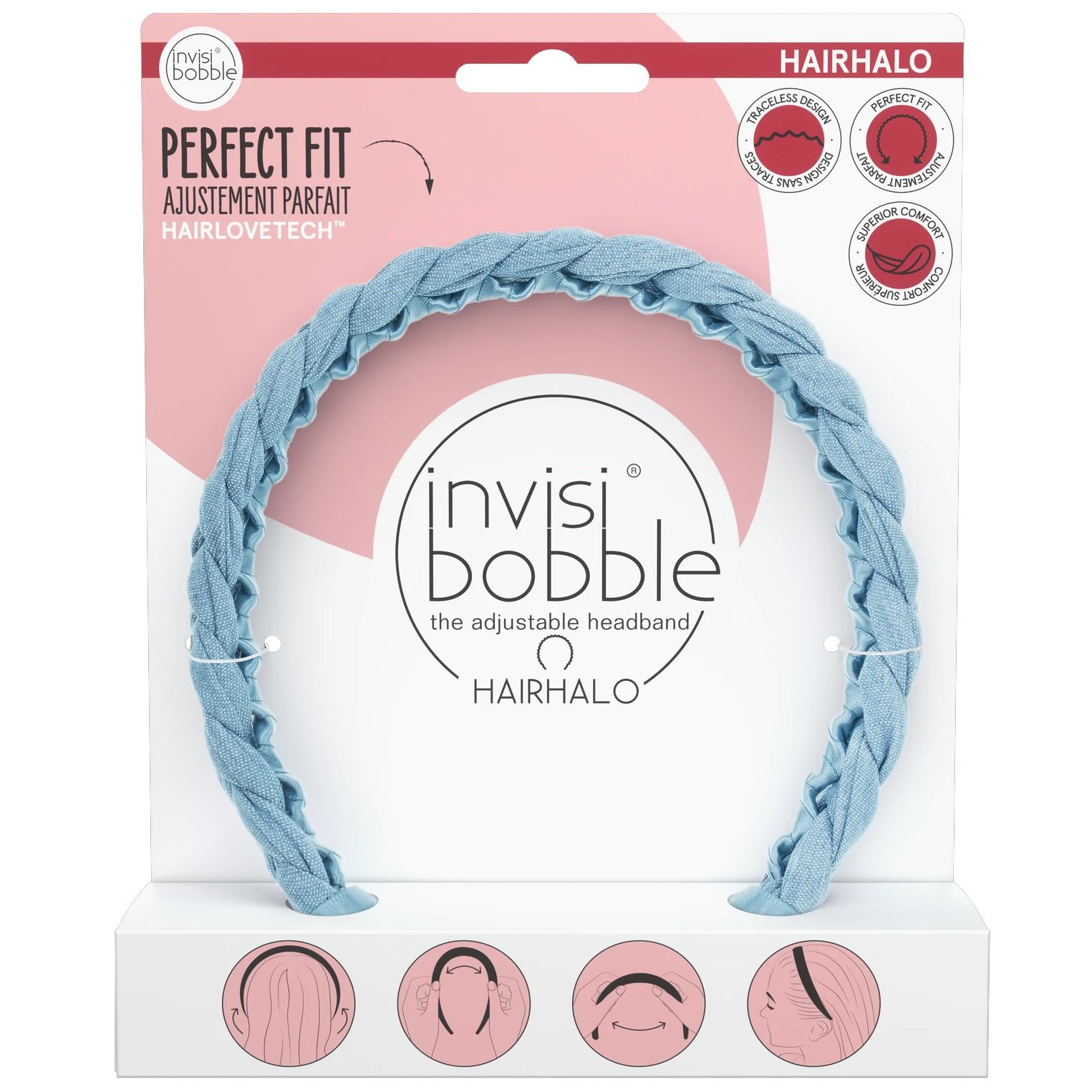 Invisibobble Hairhalo Headband Miss Denim Στέκα Μαλλιών για Άνεση & Μοναδικό Στυλ 1 Τεμάχιο