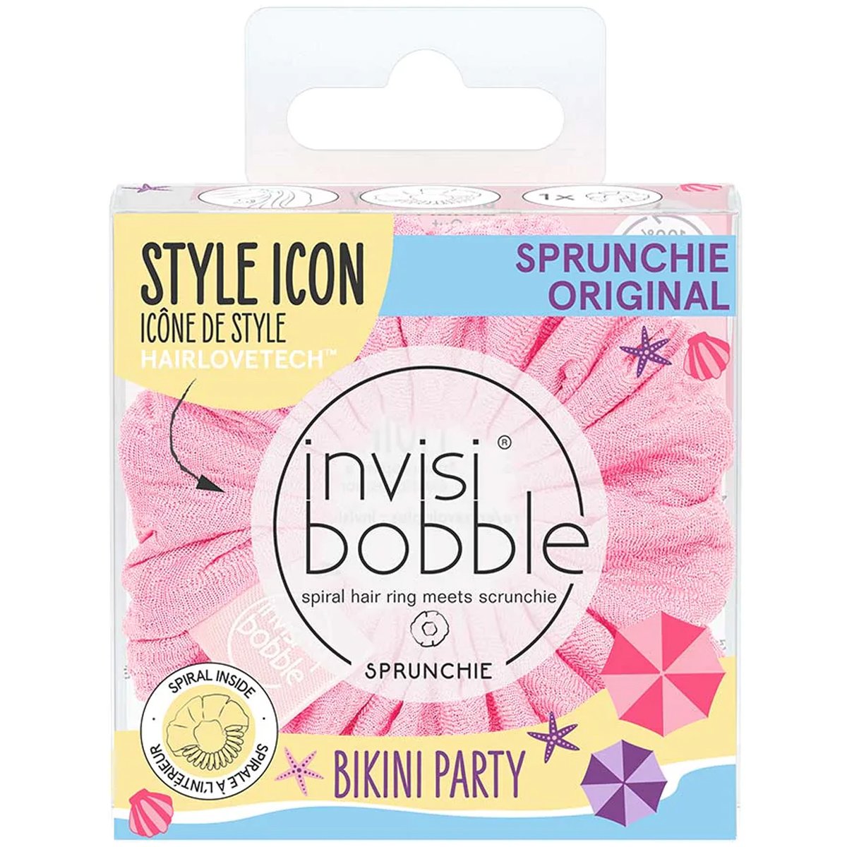 Invisibobble Sprunchie Original Bikini Party Sun’s Out, Bums Out Λαστιχάκι Μαλλιών με Υφασμάτινη Επένδυση για Απόλυτο Κράτημα & Στυλ 1 Τεμάχιο