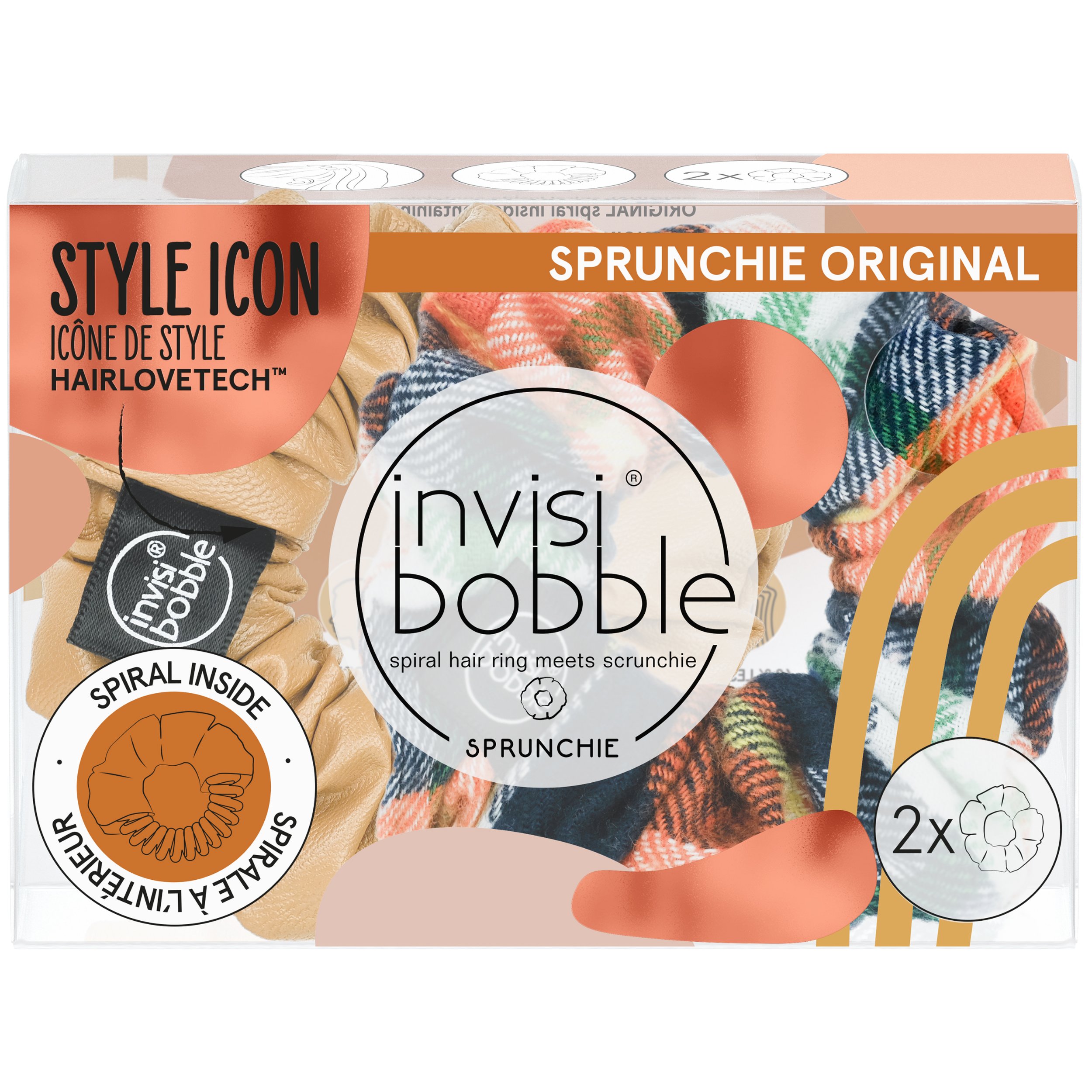 Invisibobble Sprunchie Original Fall in Love Collection It’s Sweater Time Λαστιχάκια Μαλλιών με Υφασμάτινη Επένδυση για Απόλυτο Κράτημα & Στυλ 2 Τεμάχια