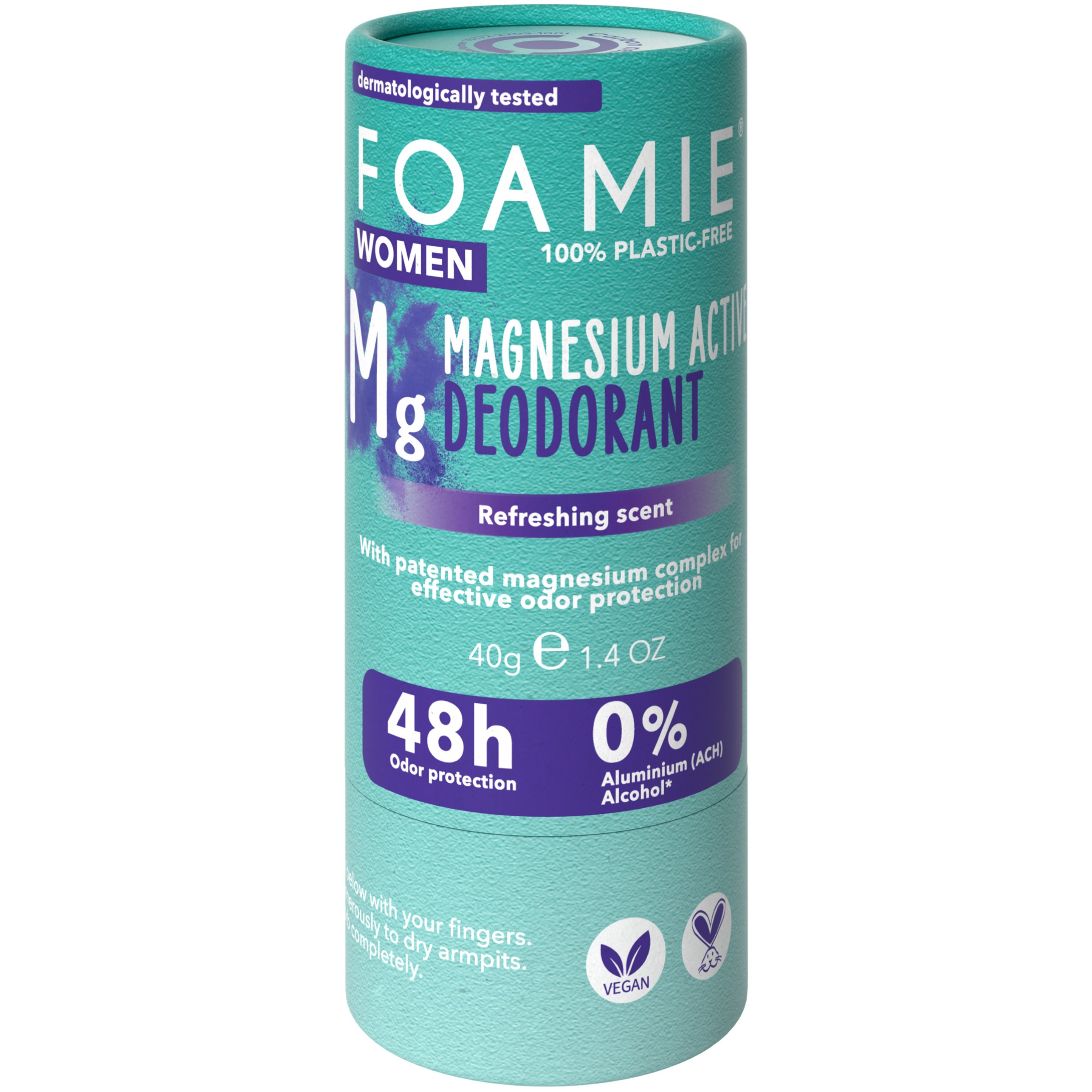 Foamie Women Rain in the Woods Magnesium Active Solid Deodorant Stick Γυναικείο Αποσμητικό 48ωρης Προστασίας με Άρωμα Φρεσκάδας 40g