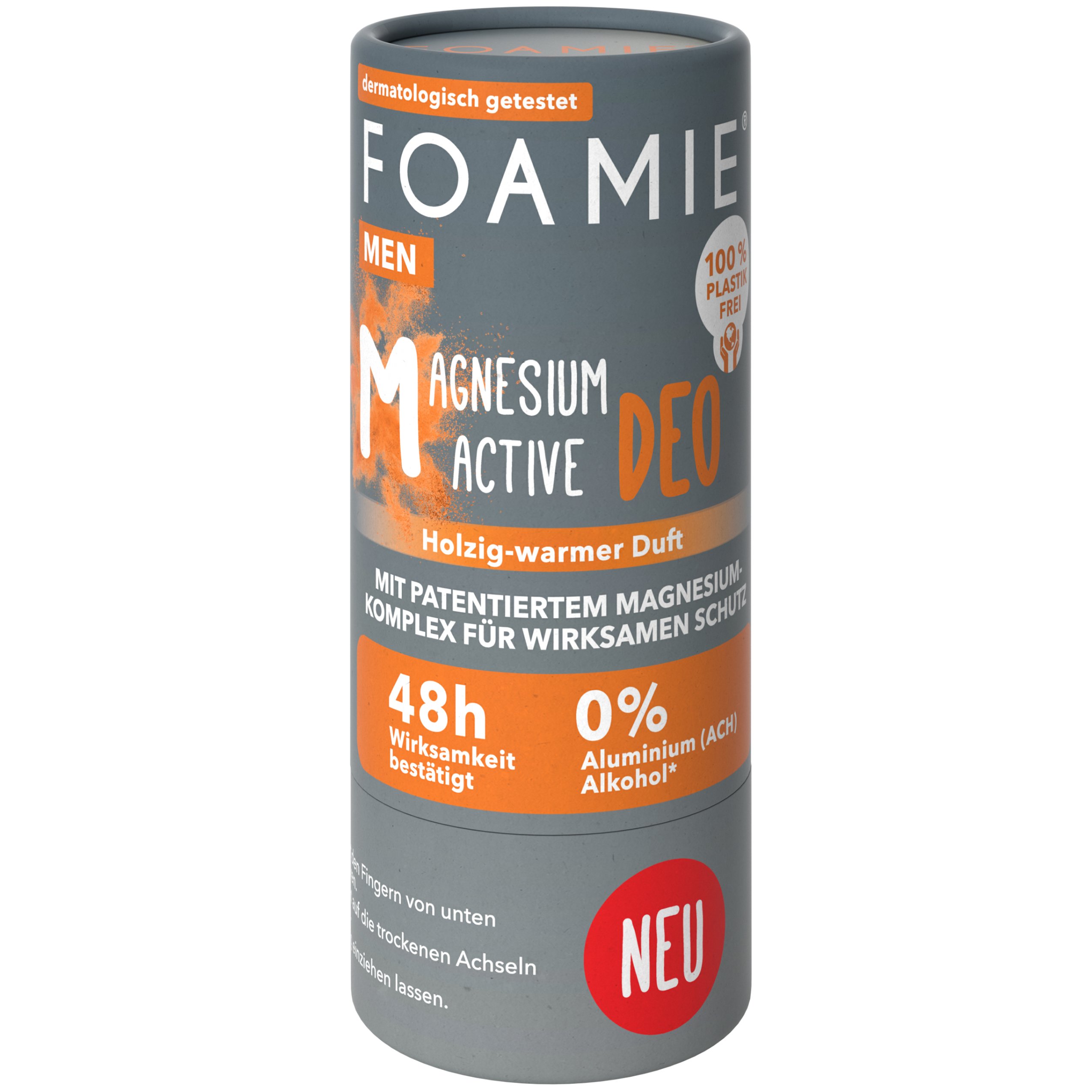 Foamie Men Power Up Magnesium Active Solid Deodorant Ανδρικό Αποσμητικό σε Μορφή Stick 48ωρης Προστασίας με Φρέσκο Άρωμα Λουλουδιών που Διαρκεί 40g