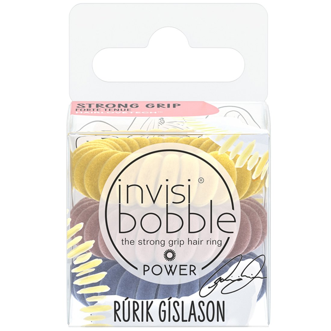 Invisibobble Power Rurik Gislason Collection Yoga-Na Do It Hair Ring Λαστιχάκια Μαλλιών με Βελούδινη Υφή 3 Τεμάχια