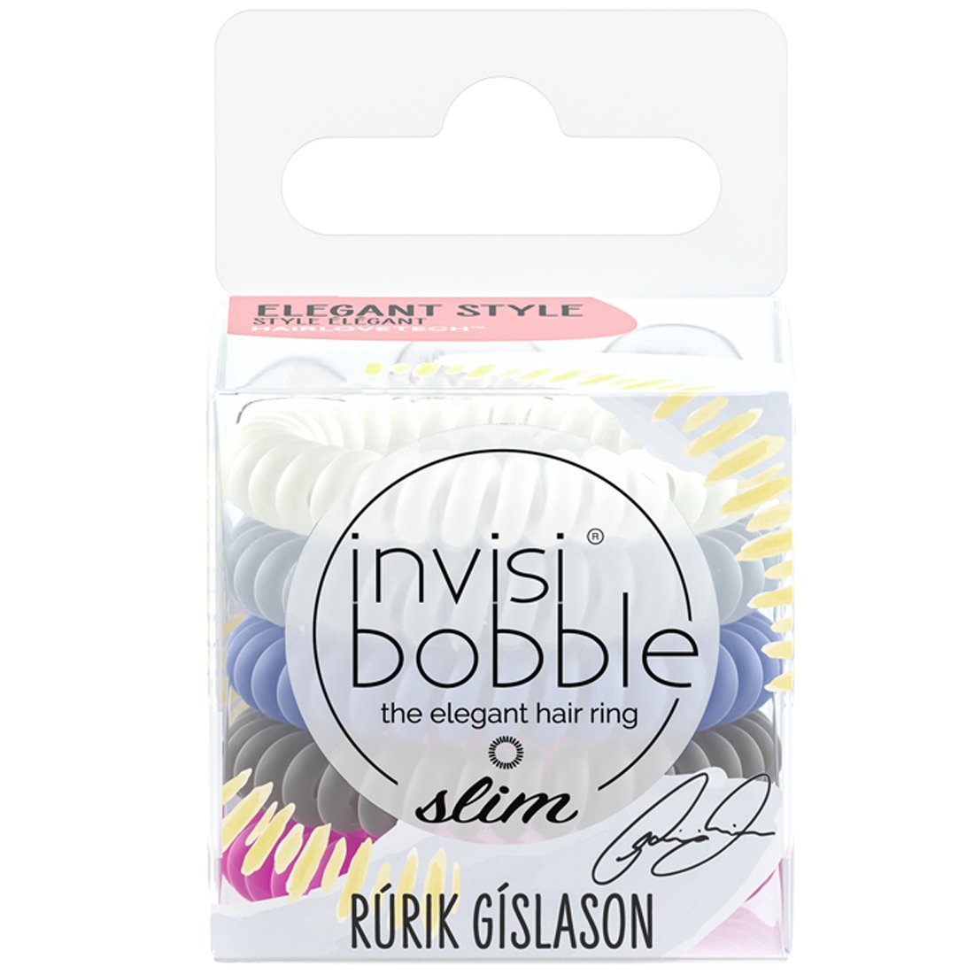 Invisibobble Slim Rurik Gislason Collection No Place Like Reykjavik Hair Ring Λαστιχάκια Μαλλιών για Κομψά Χτενίσματα 5 Τεμάχια
