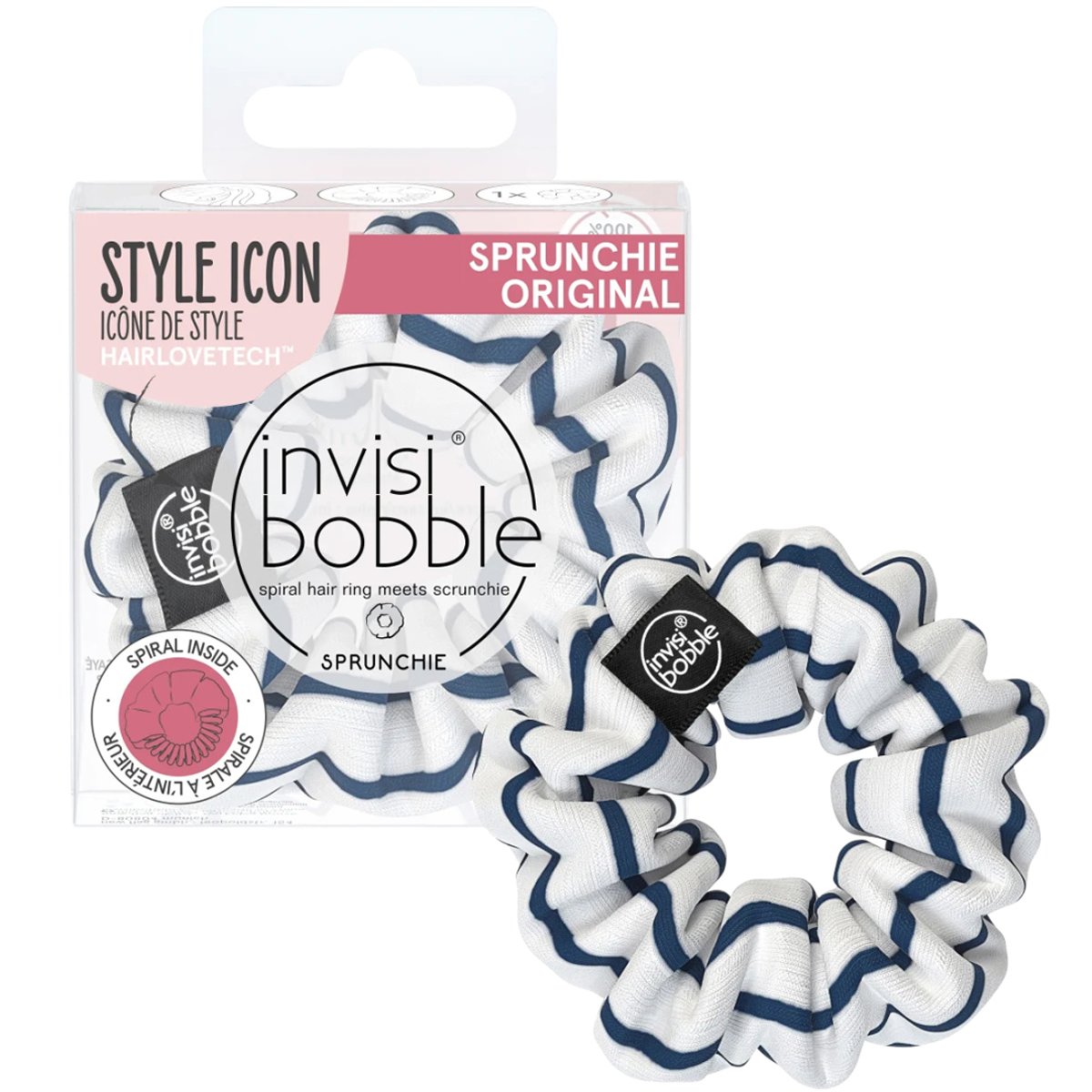 Invisibobble Sprunchie Original Down Memory Line Λαστιχάκι Μαλλιών με Υφασμάτινη Επένδυση για Απόλυτο Κράτημα & Στυλ 1 Τεμάχιο
