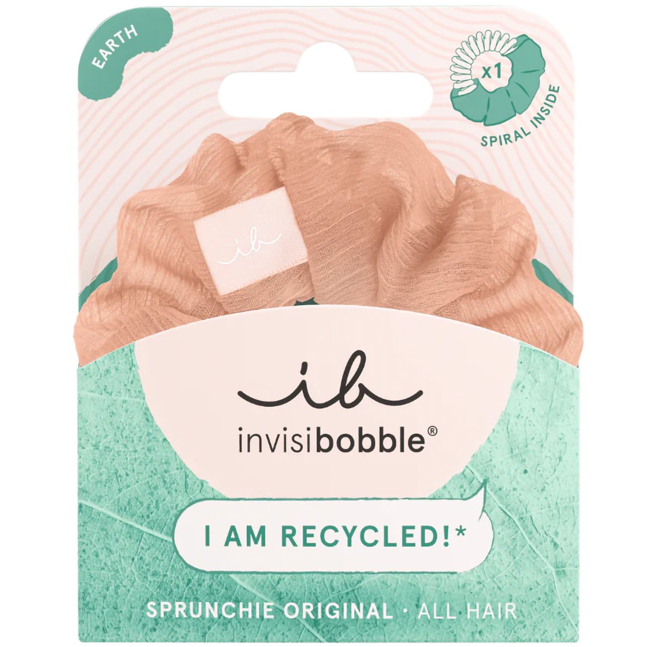 Invisibobble Sprunchie Original Earth Collection Recycling Rocks Λαστιχάκι Μαλλιών με Υφασμάτινη Επένδυση για Απόλυτο Κράτημα & Στυλ 1 Τεμάχιο