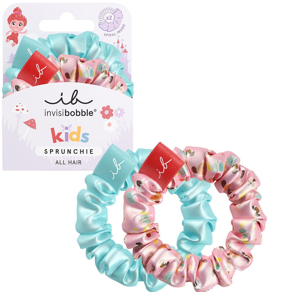 Invisibobble Kids Sprunchie Puppy Love Παιδικά Λαστιχάκια Μαλλιών για Δυνατό Κράτημα 2 Τεμάχια