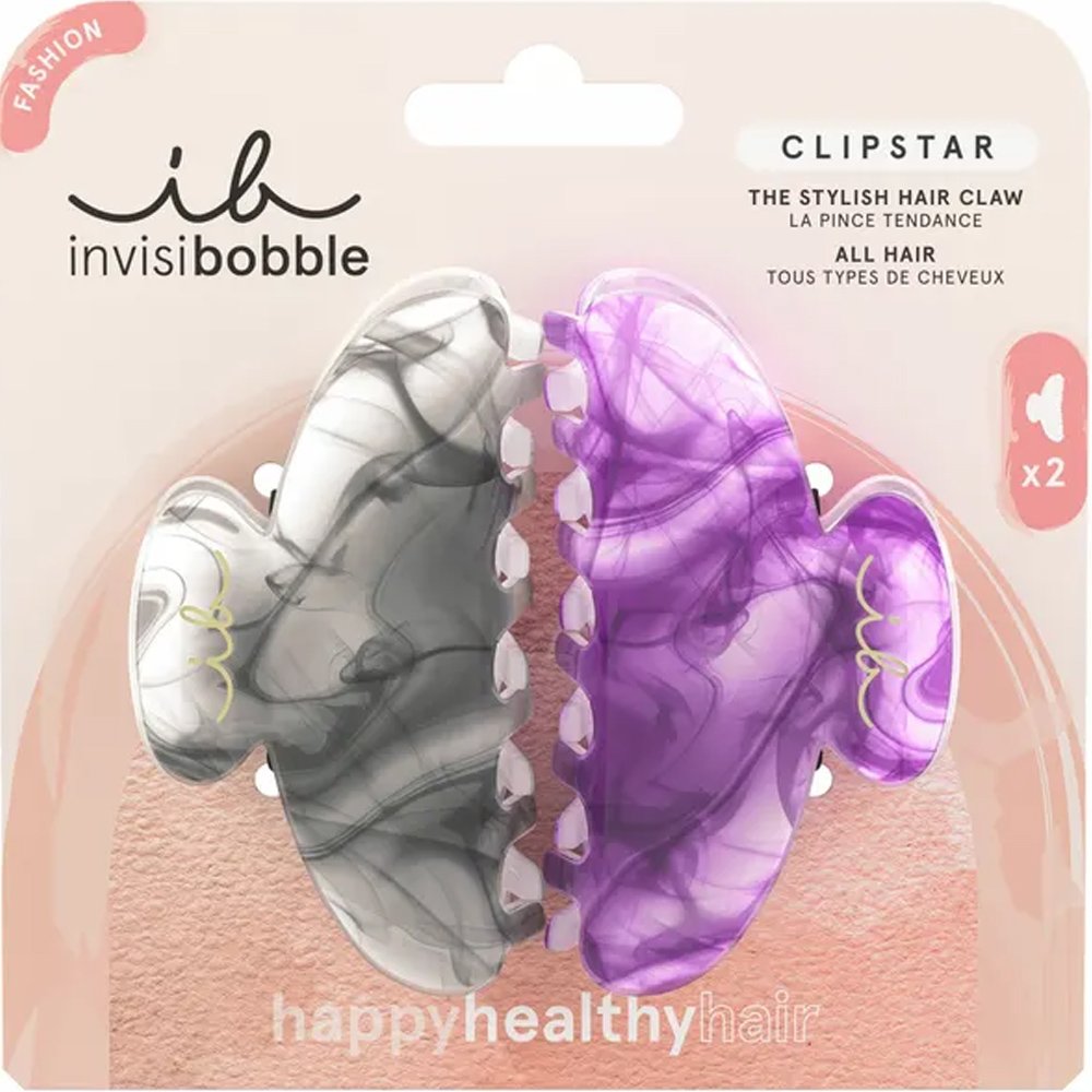 Invisibobble Clipstar The Stylish Hair Claw My Rainboo Πλαστικά Κλάμερ για Μαλλιά 2 Τεμάχια