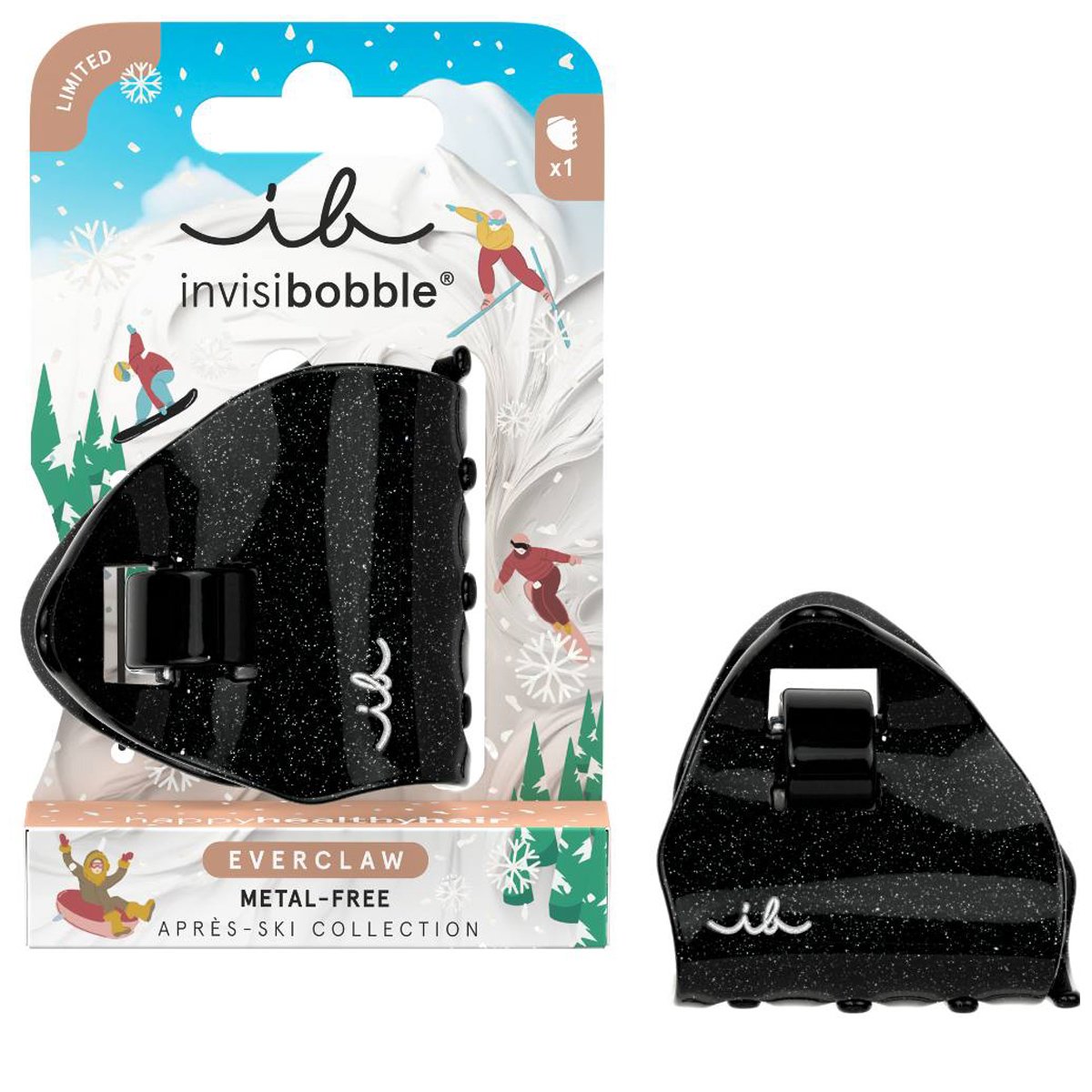 Invisibobble Everclaw M Apres-ski Bonfire Night Κλάμερ Μαλλιών με Κομψό Σχεδιασμό για Λιγότερο Πόνο & Φθορά 1 Τεμάχιο