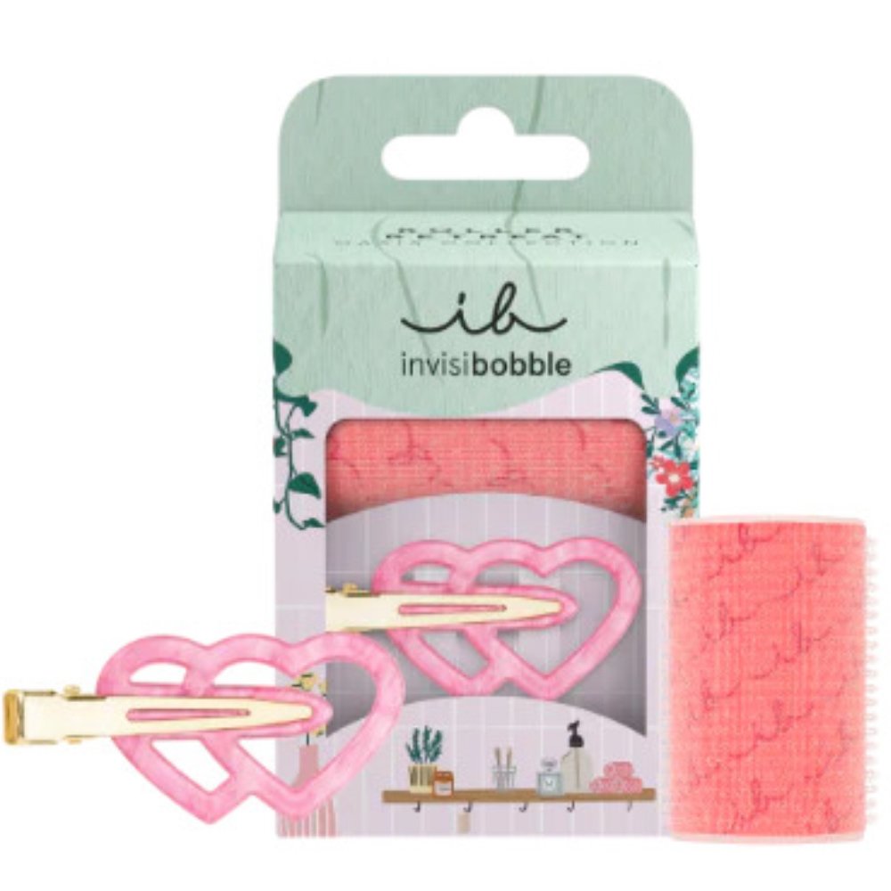 Invisibobble Kit Oasis Roller Retreat 2 Τεμάχια & Clip Roller Μαλλιών Χωρίς την Χρήση Θερμότητας & Άνετα Κλιπς 2 Τεμάχια
