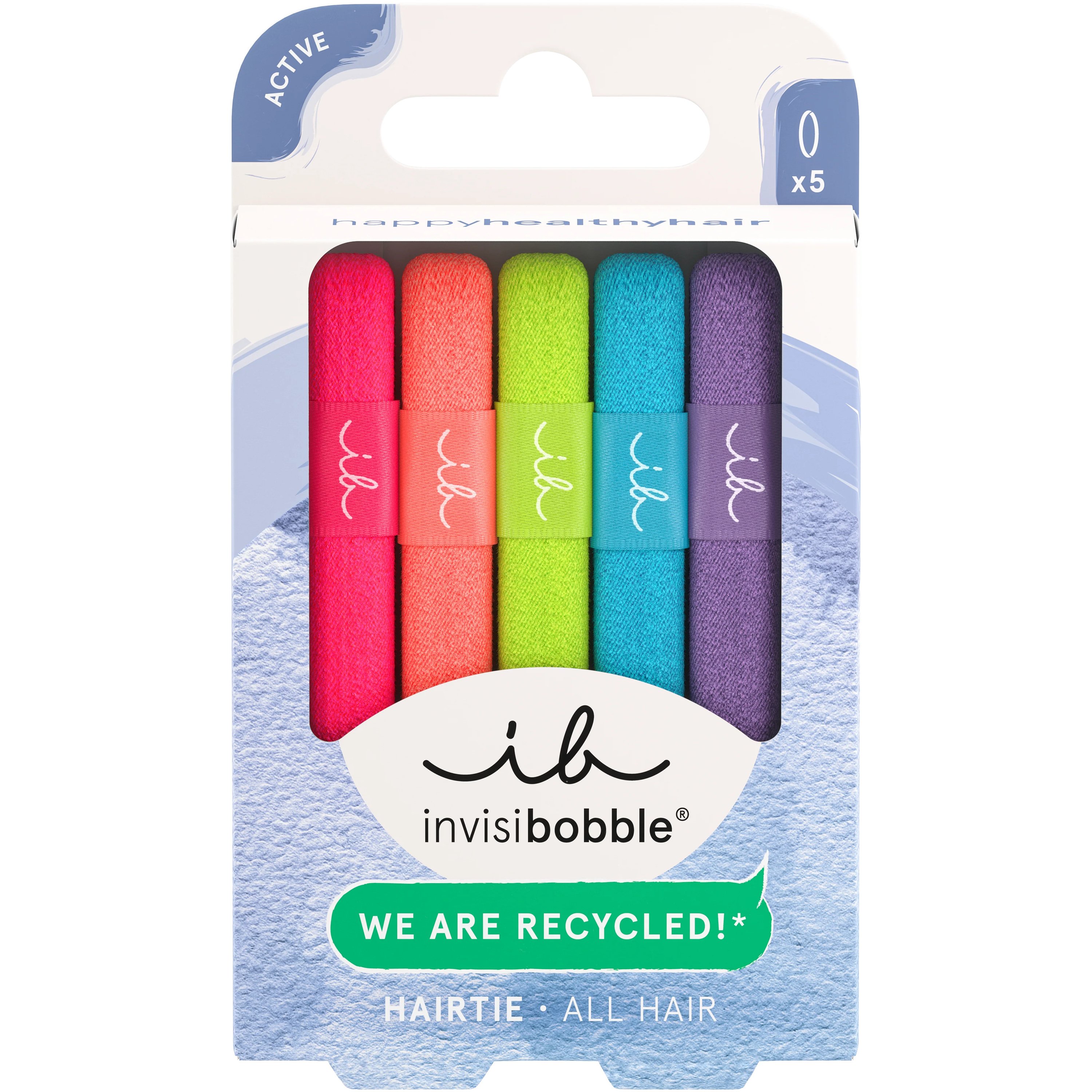 Invisibobble Hair Tie Neon Glow Λαστιχάκια Μαλλιών για Κράτημα με Λιγότερα Σημάδια, Λιγότερο Πόνο & Φθορά 5 Τεμάχια
