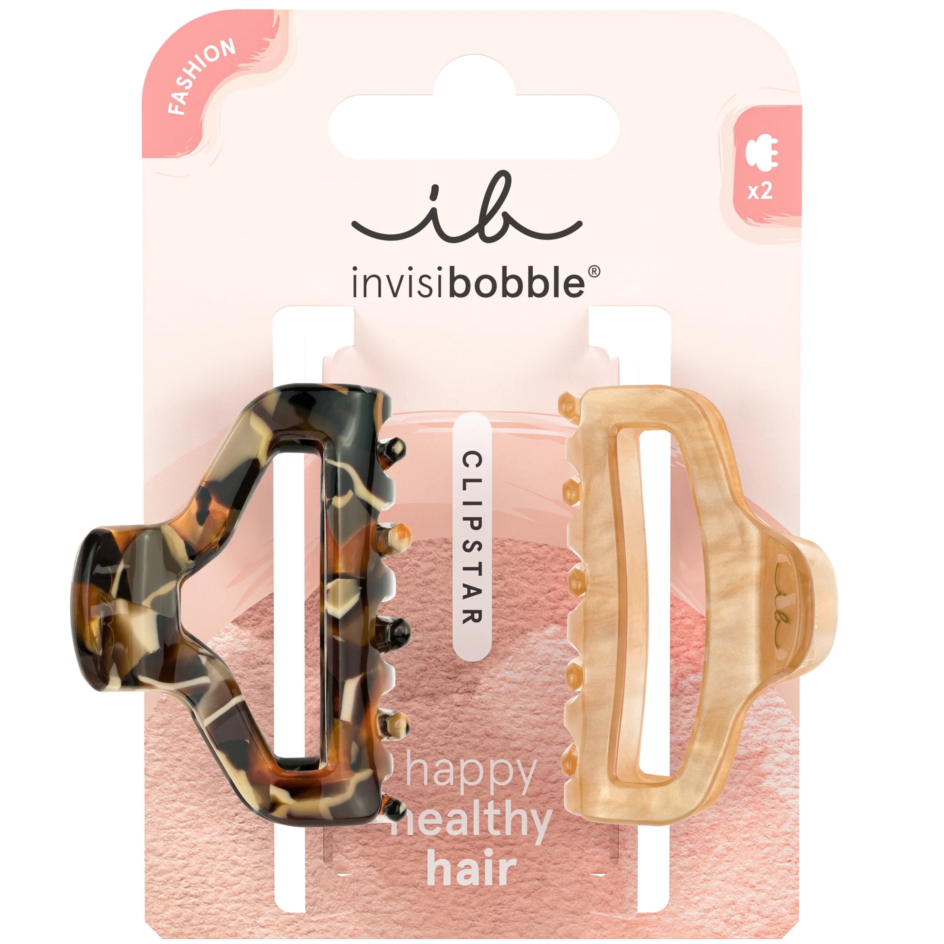Invisibobble Clipstar Golden Roar Κλάμερ για Λεπτά & Κανονικά Μαλλιά 2 Τεμάχια