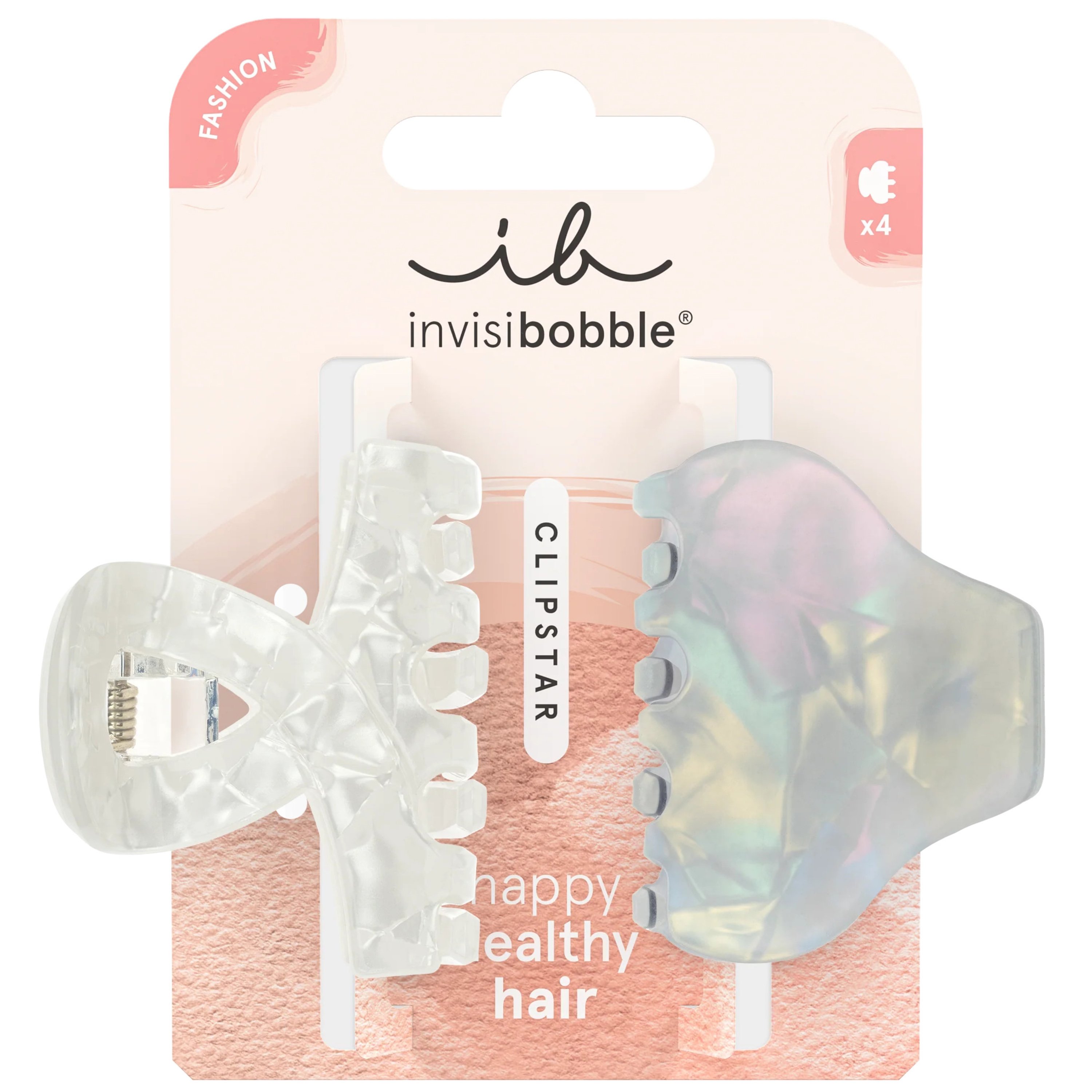 Invisibobble Invisibobble Clipstar Pearly Frost Κλάμερ για Λεπτά & Κανονικά Μαλλιά 2 Τεμάχια