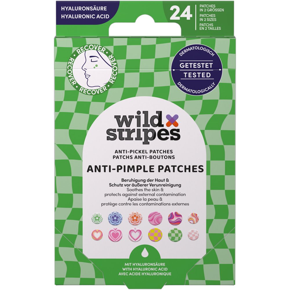 Wild Stripes Wild Stripes Groovy Recover Anti-Pimple Patches Επιθέματα για Κάλυψη & Προστασία του Δέρματος από Ορατά Σπυράκια με Υαλουρονικό Οξύ 24 Τεμάχια