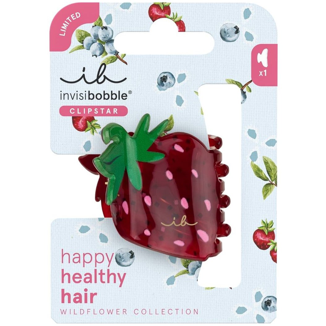 Invisibobble Limited Collection Wildflower Berry Brighter Clipstar Κλιπ Μαλλιών σε Σχήμα Φράουλας για Καλοκαιρινό & Παιχνιδιάρικο Styling 1 Τεμάχιο