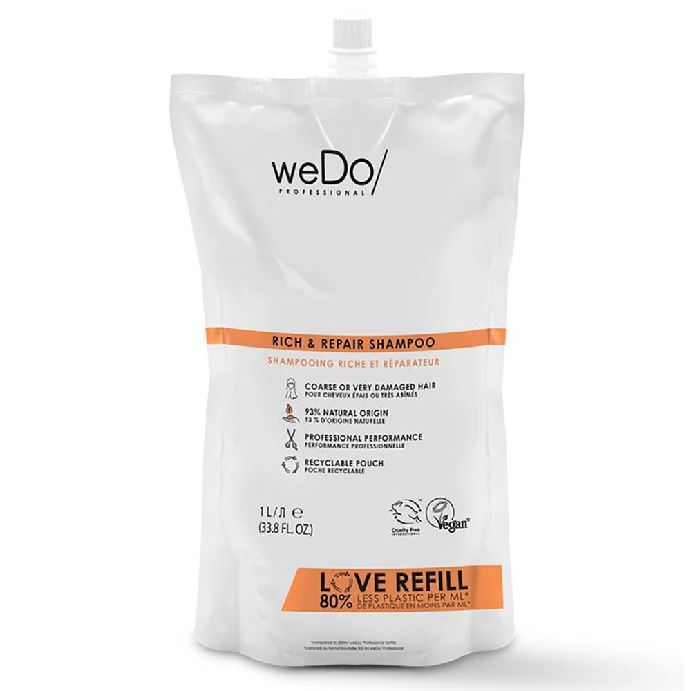 weDo Rich & Repair Shampoo Coarse or Very Damaged Hair Σαμπουάν Θεραπείας για Μείωση του Σπασίματος της Τρίχας 1Lt