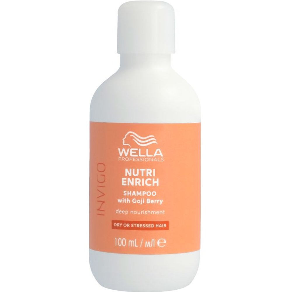 Wella Professionals Invigo Nutri Enrich Deep Nourishment Shampoo with Goji Berry for Dry or Stressed Hair Travel Size Σαμπουάν Βαθιάς Θρέψης που Χαρίζει Ζωντάνια & Απαλότητα για Ξηρά & Ταλαιπωρημένα Μαλλιά 100ml