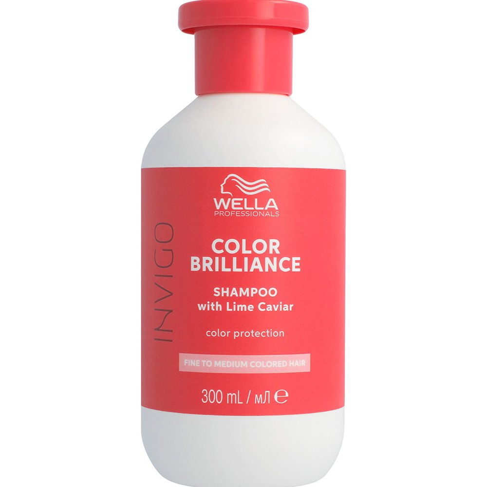 Wella Professionals Invigo Color Brilliance Shampoo with Lime Caviar Fine to Medium Coloured Hair Σαμπουάν με Βελτιωμένο PH για Προστασία Χρώματος για Βαμμένα Λεπτά έως Κανονικά Μαλλιά με Μεγάλη Διάρκεια 300ml