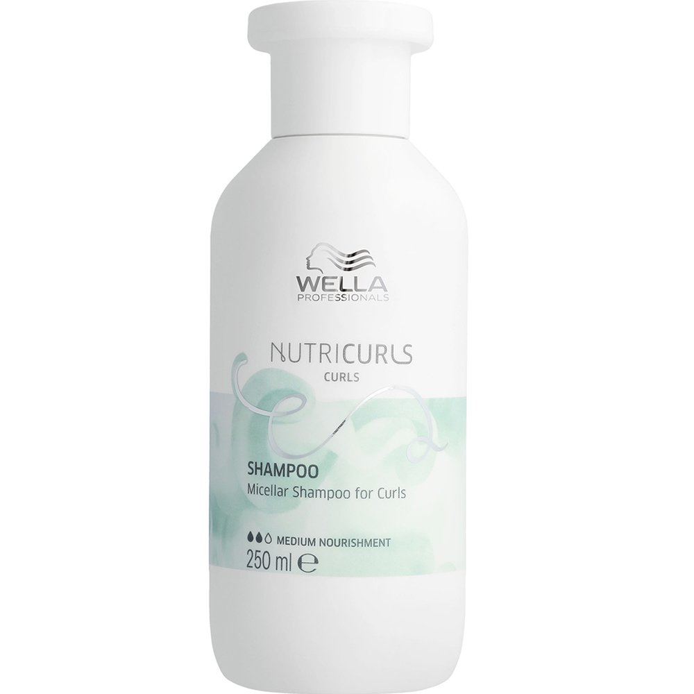 Wella Professionals Nutricurls Medium Nourishment Micellar Shampoo for Curls Μικκυλιακό Σαμπουάν που Απομακρύνει Απαλά τους Ρύπους & Προστατεύει από το Φριζάρισμα για Μαλλιά με Μπούκλες 250ml