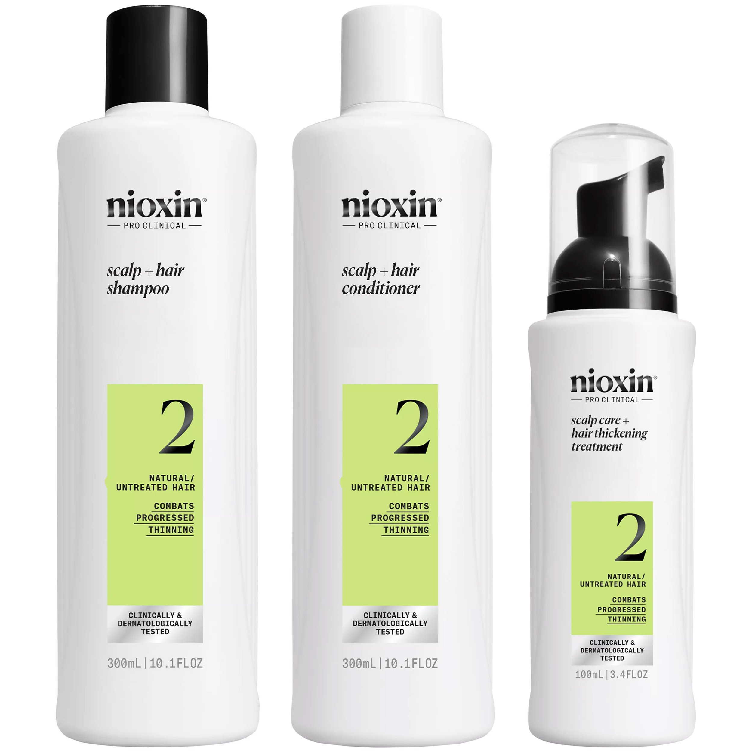 Nioxin Nioxin Promo Scalp & Hair System 2 Shampoo 300ml & Conditioner 300ml & Treatment Serum 100ml