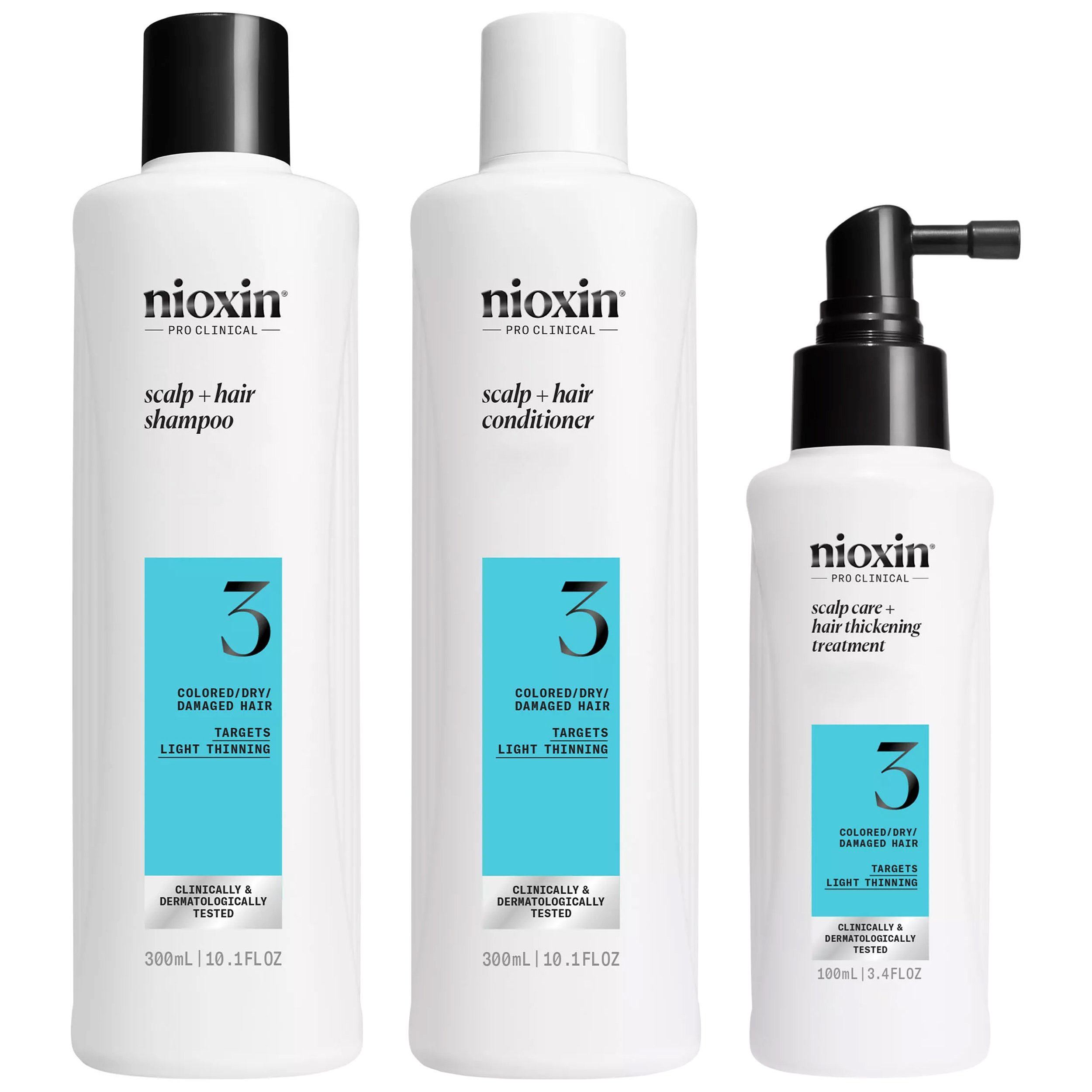 Nioxin Nioxin Promo Scalp & Hair System 3 Shampoo 300ml & Conditioner 300ml & Treatment Serum 100ml