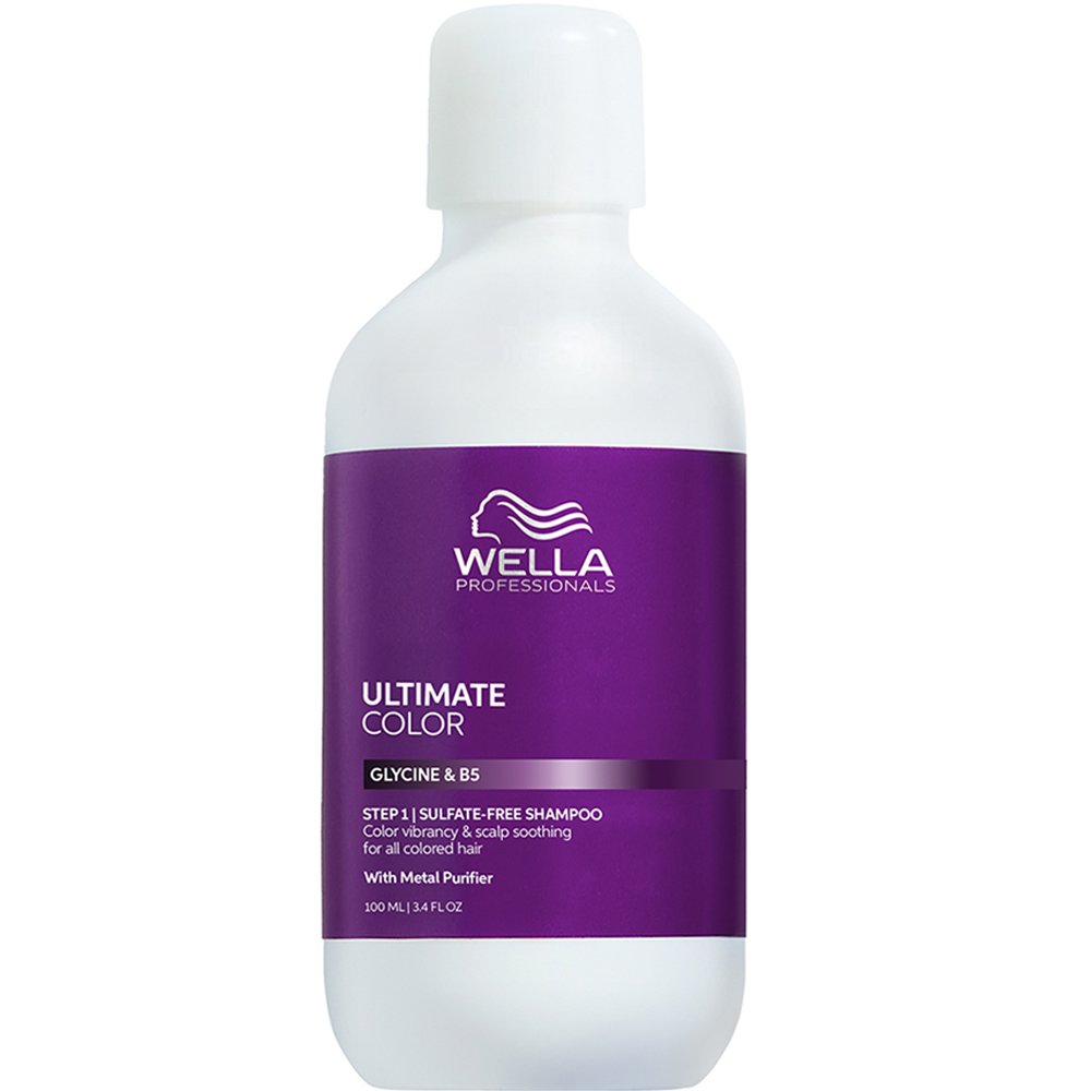 Wella Professionals Ultimate Color Step 1 Shampoo Σαμπουάν που Διατηρεί το Χρώμα των Μάλλιων & Προσδίδει Ζωντάνια, Καταπραΰνοντας το Τριχωτό Χωρίς Θειϊκά Άλατα με Γλυκίνη & Βιταμίνη Β5 100ml