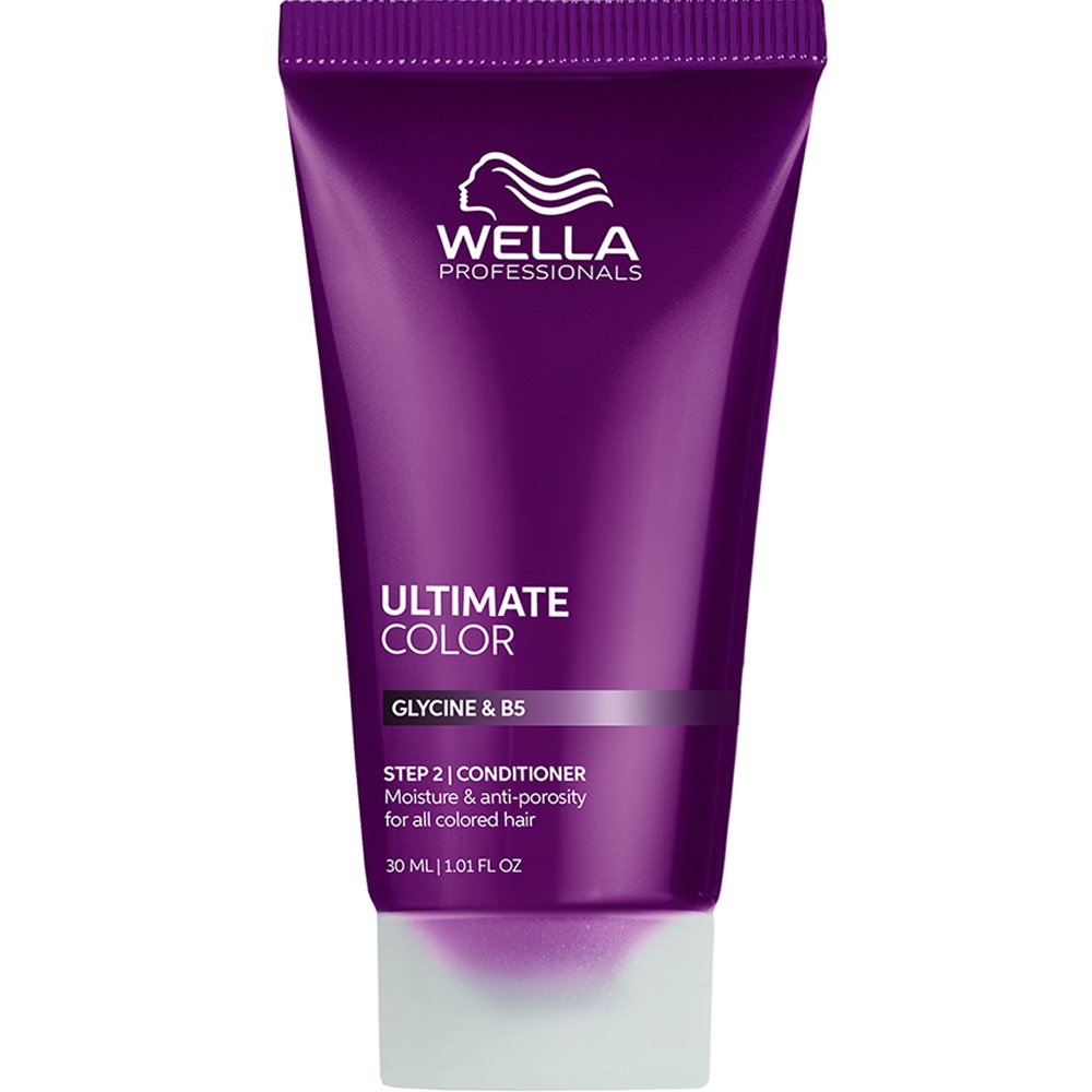 Wella Professionals Ultimate Color Conditioner Step 2 Μαλακτική Κρέμα Ενυδάτωσης & Φροντίδας του Χρώματος για Βαμμένα Μαλλιά με Γλυκίνη & Βιταμίνη Β5, 30ml Travel Size