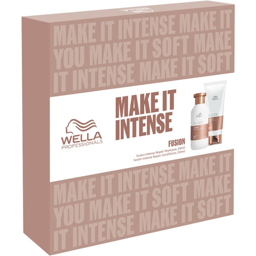 Wella Professionals Promo Fusion Intense Repair Shampoo 250ml & Hair Conditioner 200ml,Απαλό Σαμπουάν Εντατικής Αναδόμησης για Ταλαιπωρημένα Μαλλιά & Μαλακτική Κρέμα για Επανόρθωση & Λείανση